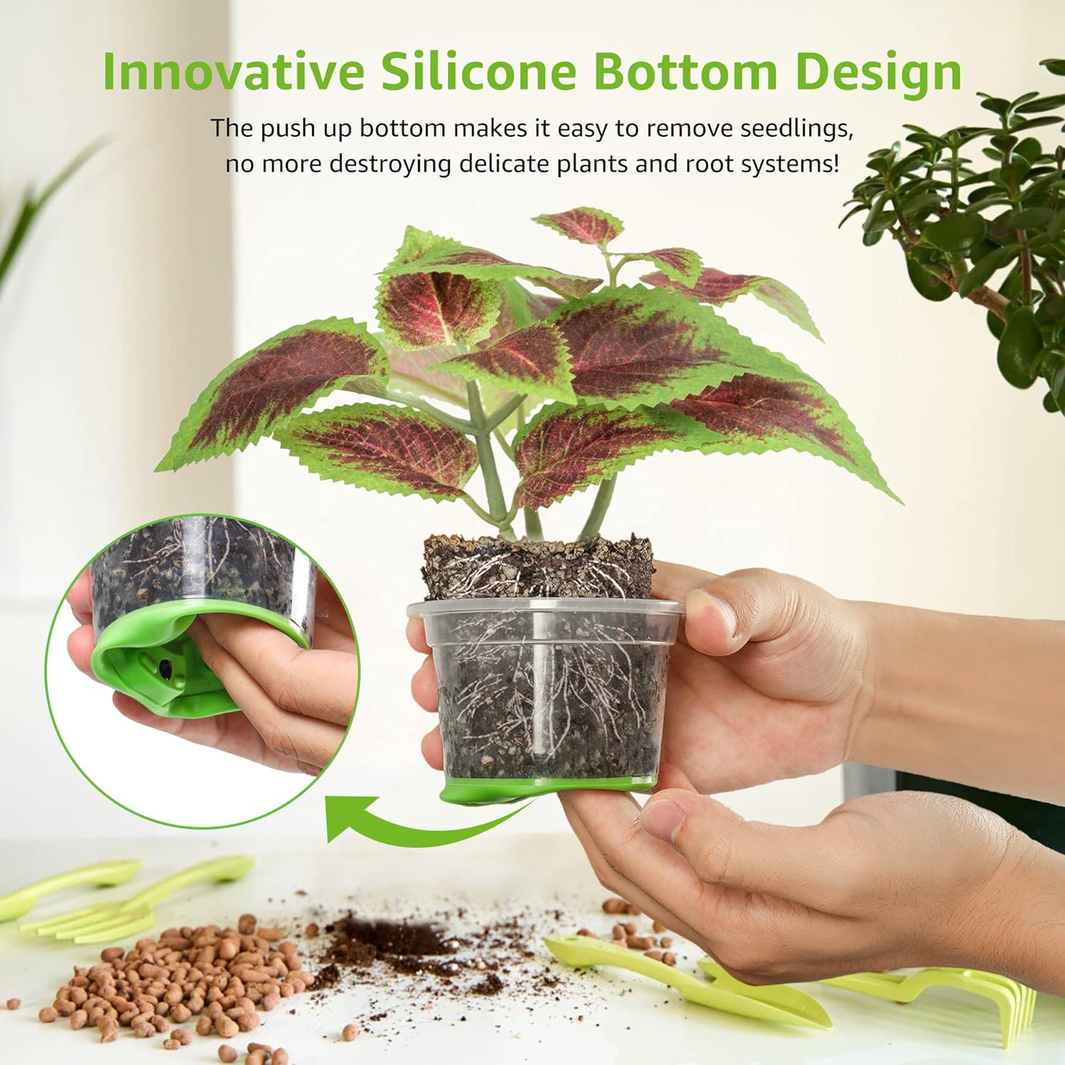 MIXC 30-Pack 4" Clear Pots