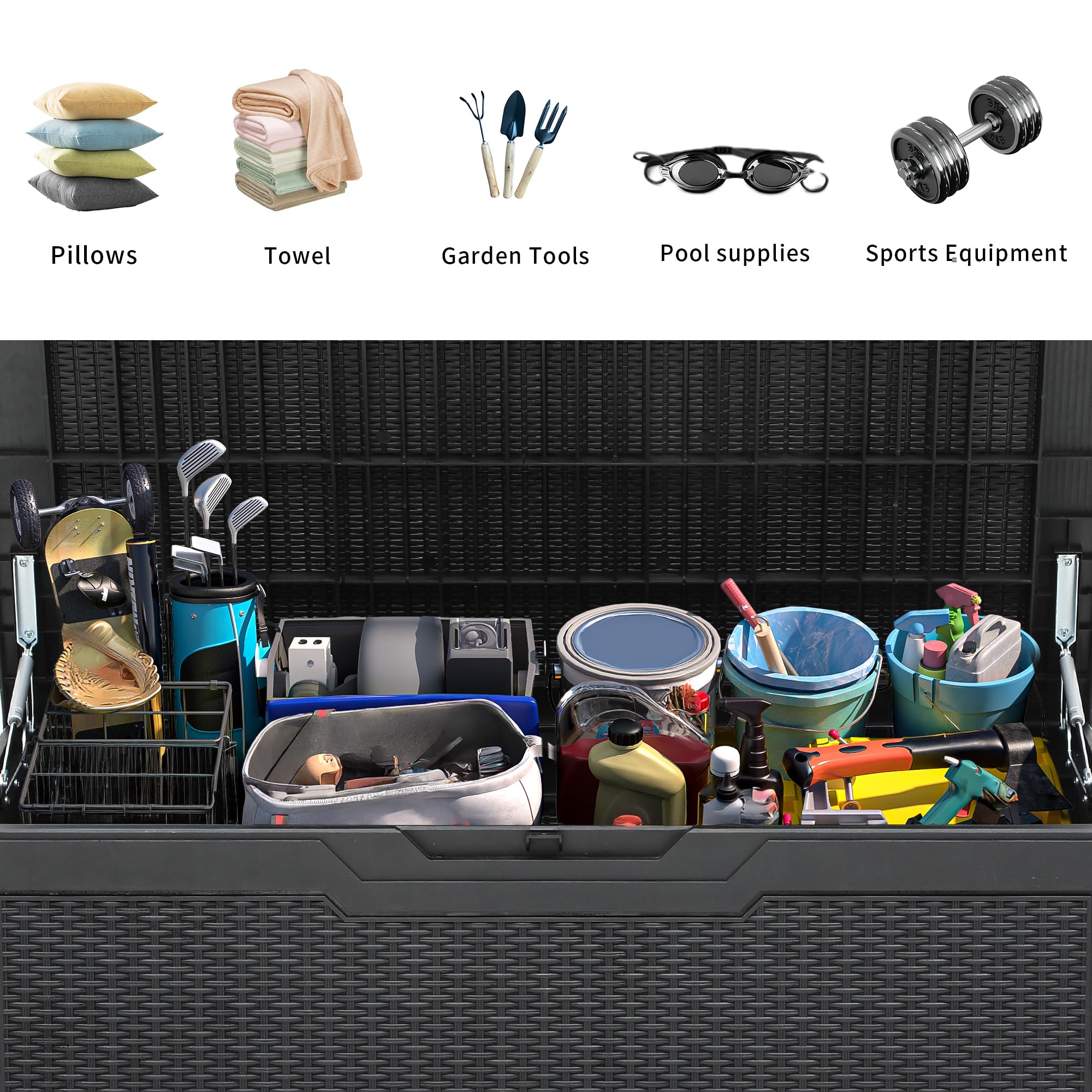 YITAHOME 260-Gallon Double-Wall Deck Box