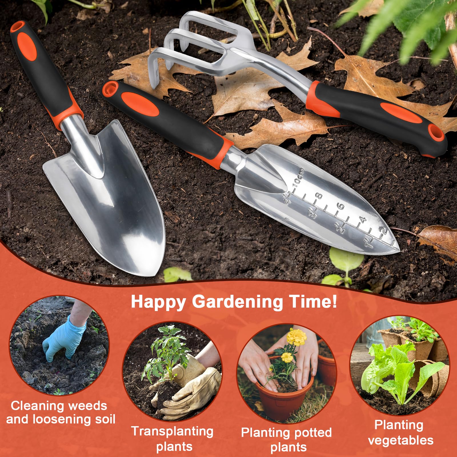 3-Piece Heavy Duty Garden Tools Set