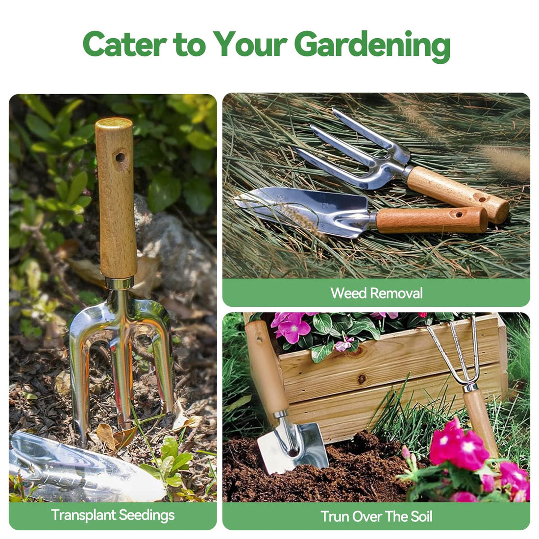 9-Piece Garden Tool Set with Bag