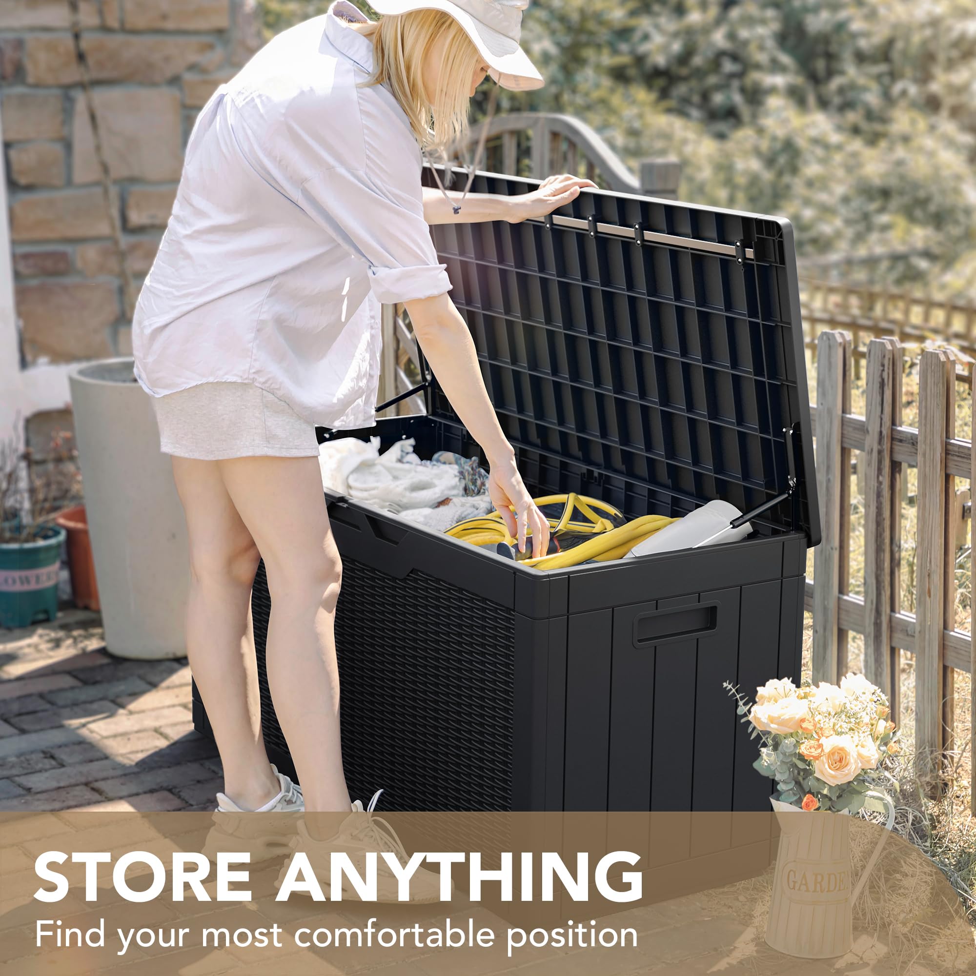 Devoko 100-Gallon Resin Deck Box