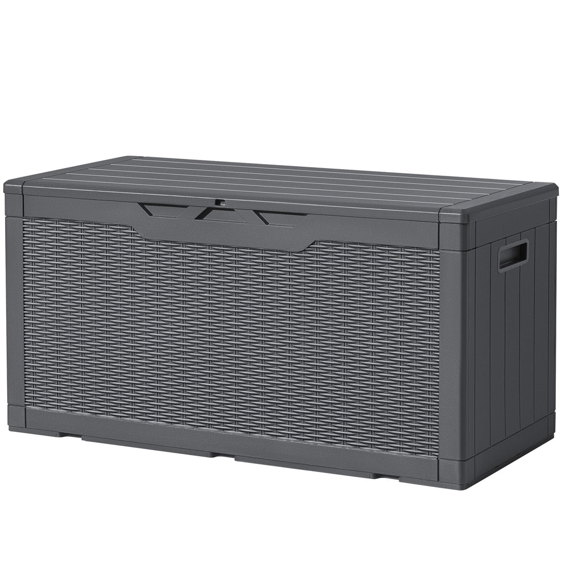 Devoko 30-Gallon Resin Deck Storage Box, Black
