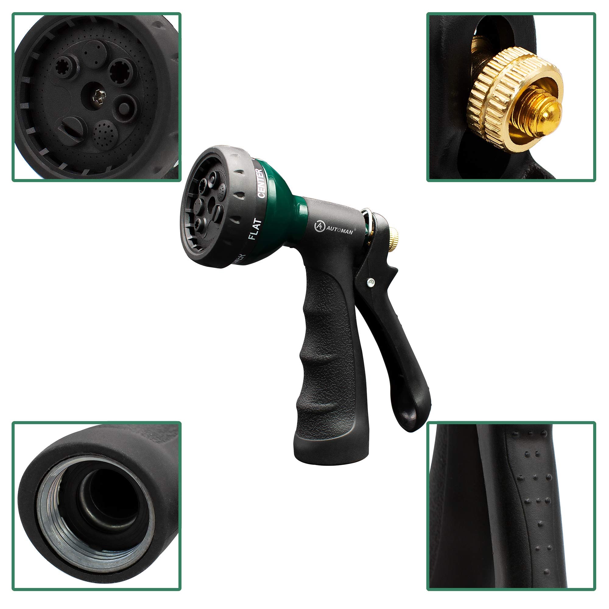 AUTOMAN Garden Hose Nozzle, 7-Pattern Spray