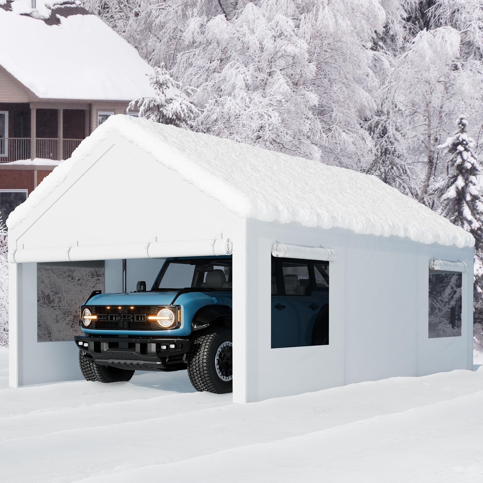 12x20 Ft Walsunny Heavy-Duty Carport