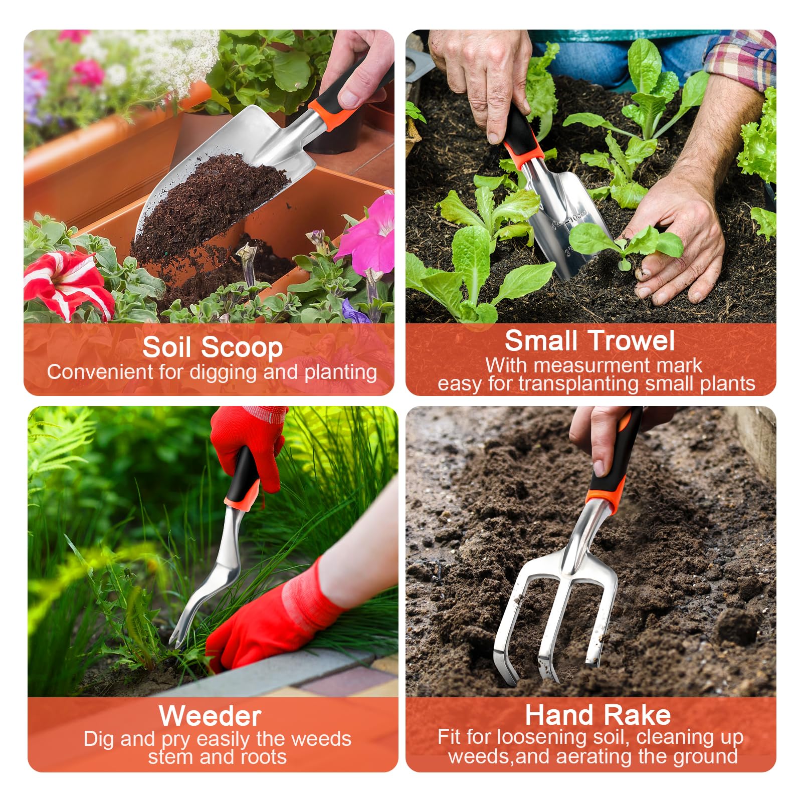 8-Piece Garden Tools Set with Storage Bag