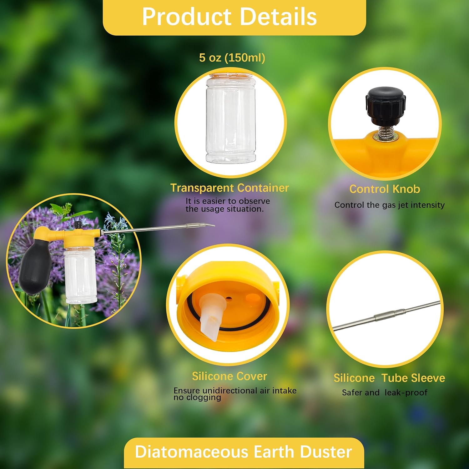 150ml Adjustable Powder Duster Bulb (11"–23")