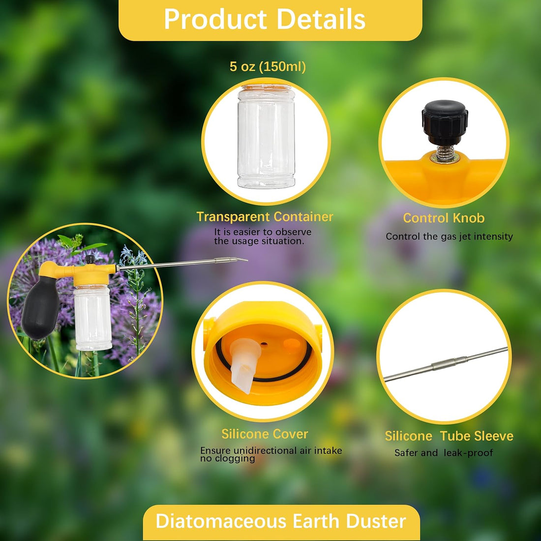 150ml Adjustable Powder Duster Bulb (11"–23")
