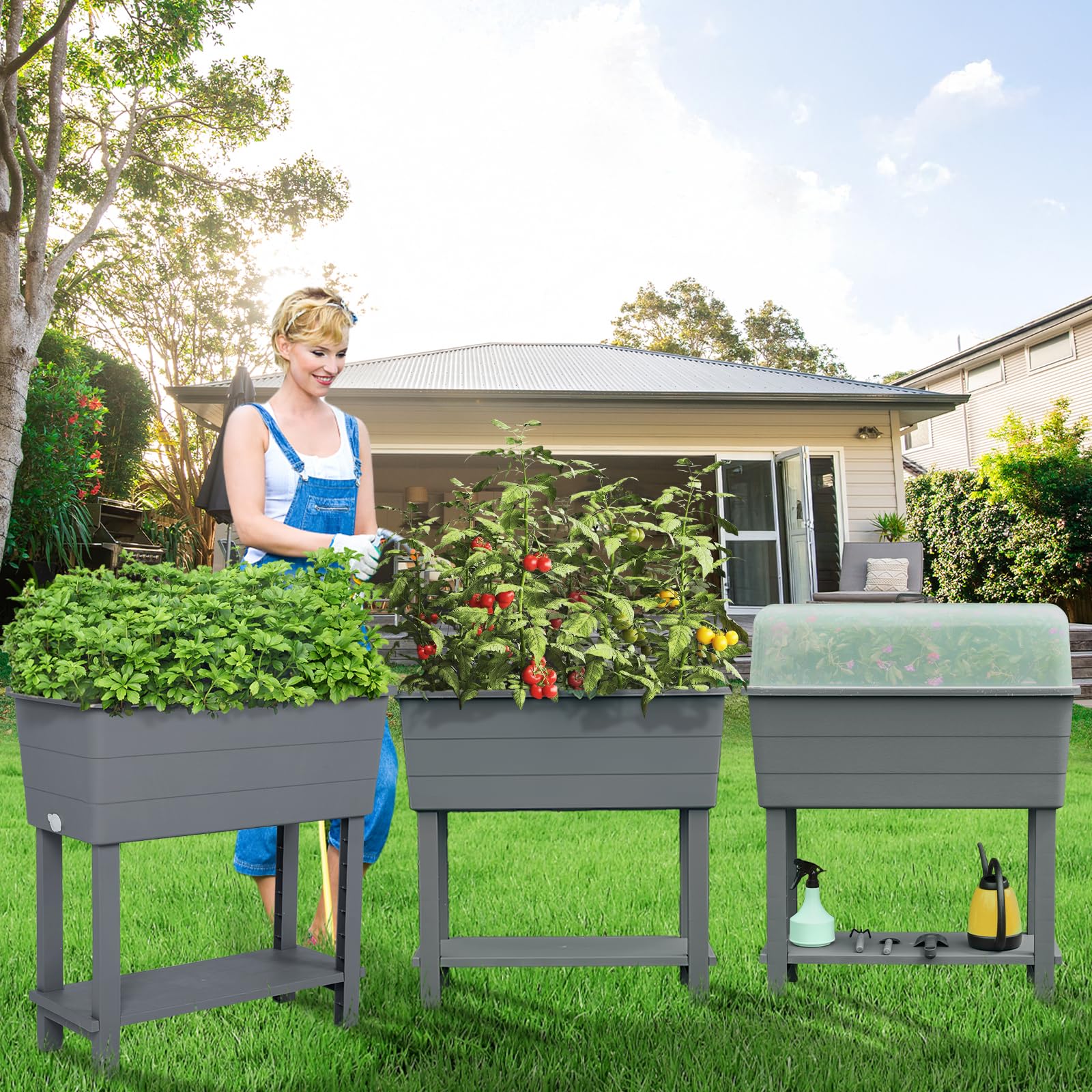 Aoodor Raised Planter Box Set of 3