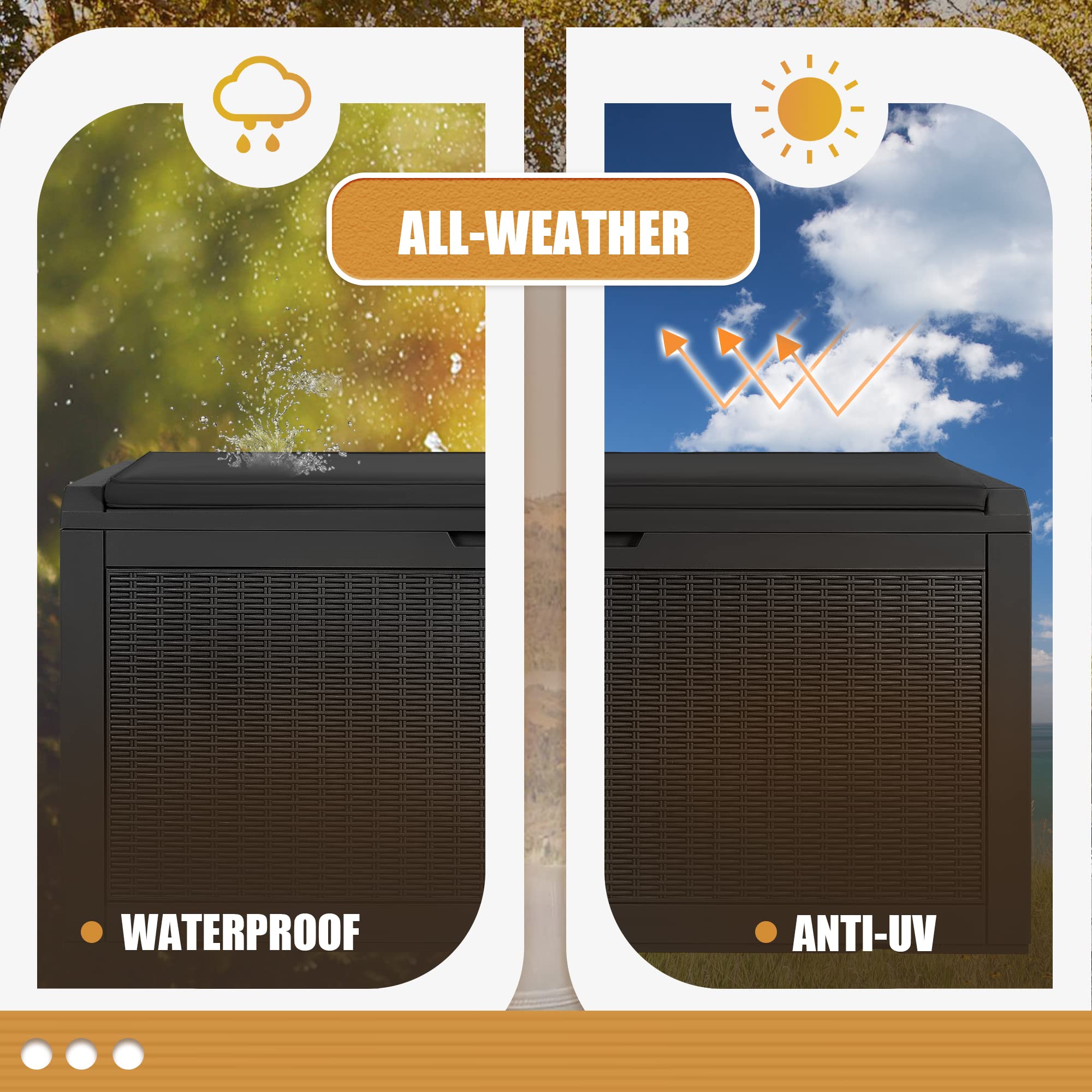 Devoko 100-Gallon Resin Deck Box