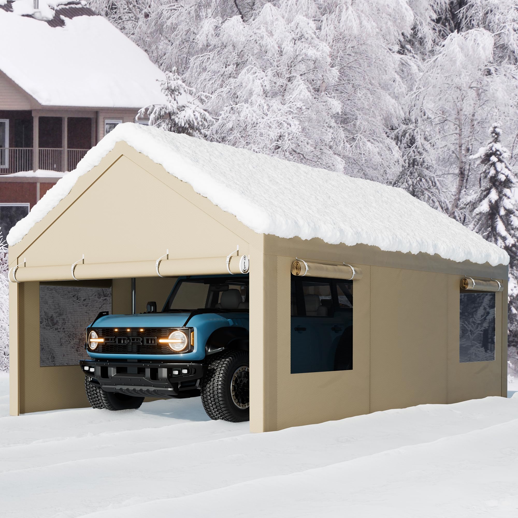 12x20 Ft Walsunny Heavy-Duty Carport