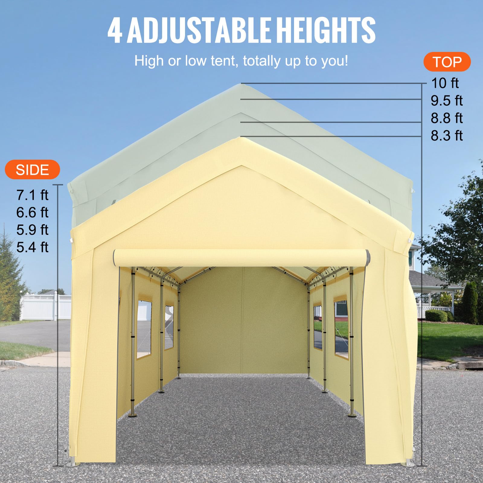 10x20 Ft VEVOR Heavy-Duty Carport