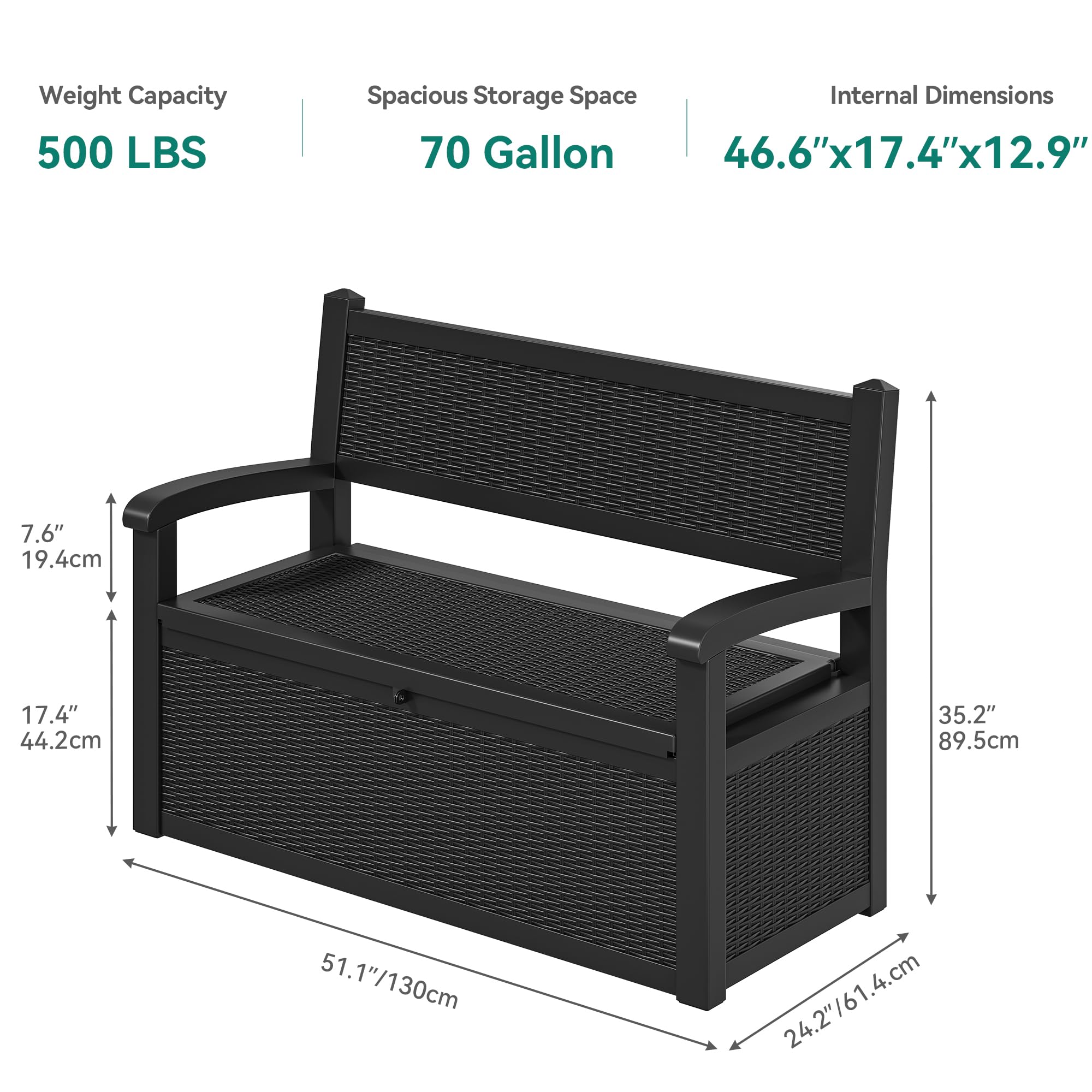 YITAHOME 260-Gallon Double-Wall Deck Box