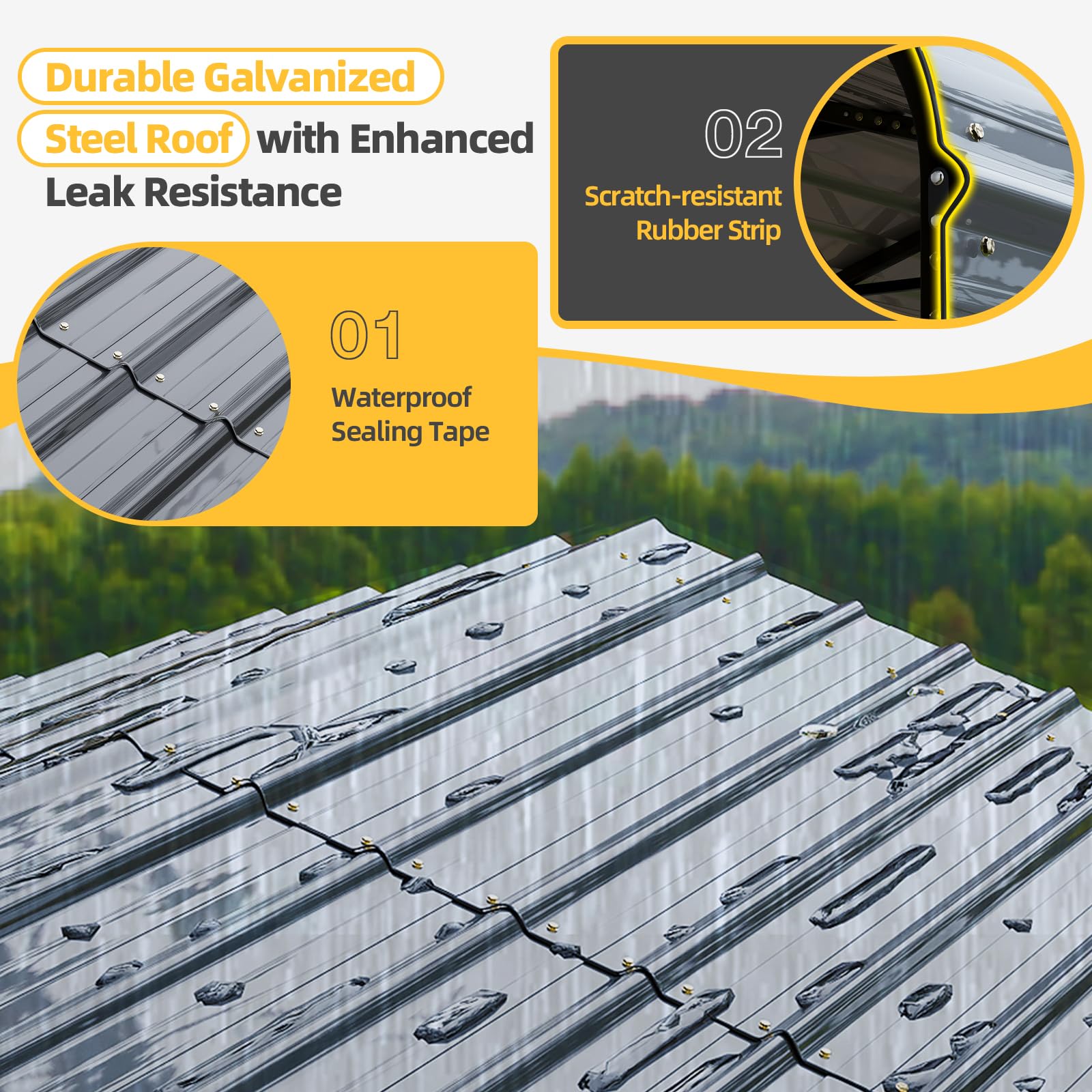 EROMMY 20x30 Ft Heavy-Duty Metal Carport