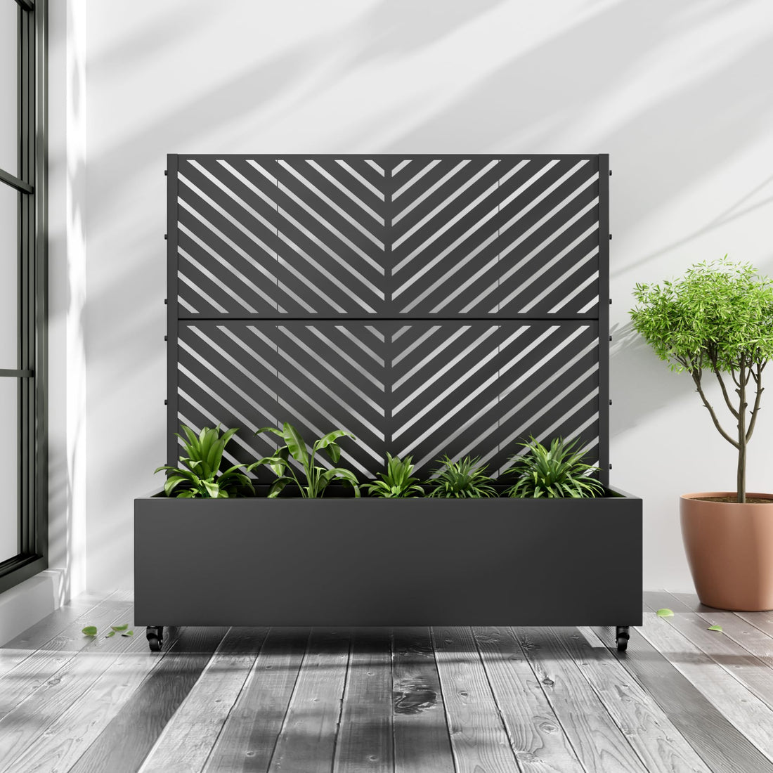 Casaphoria Metal Raised Garden Bed with Trellis