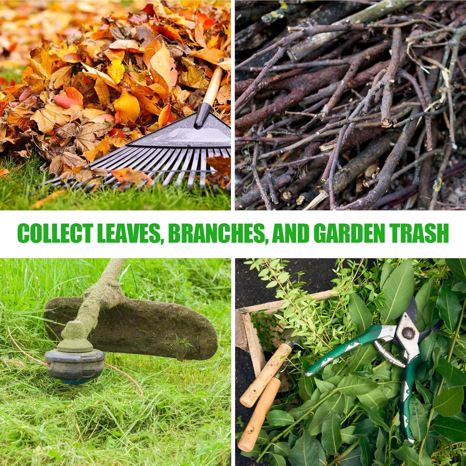 UQM Portable Leaf Collector – Foldable Reusable Yard Bag