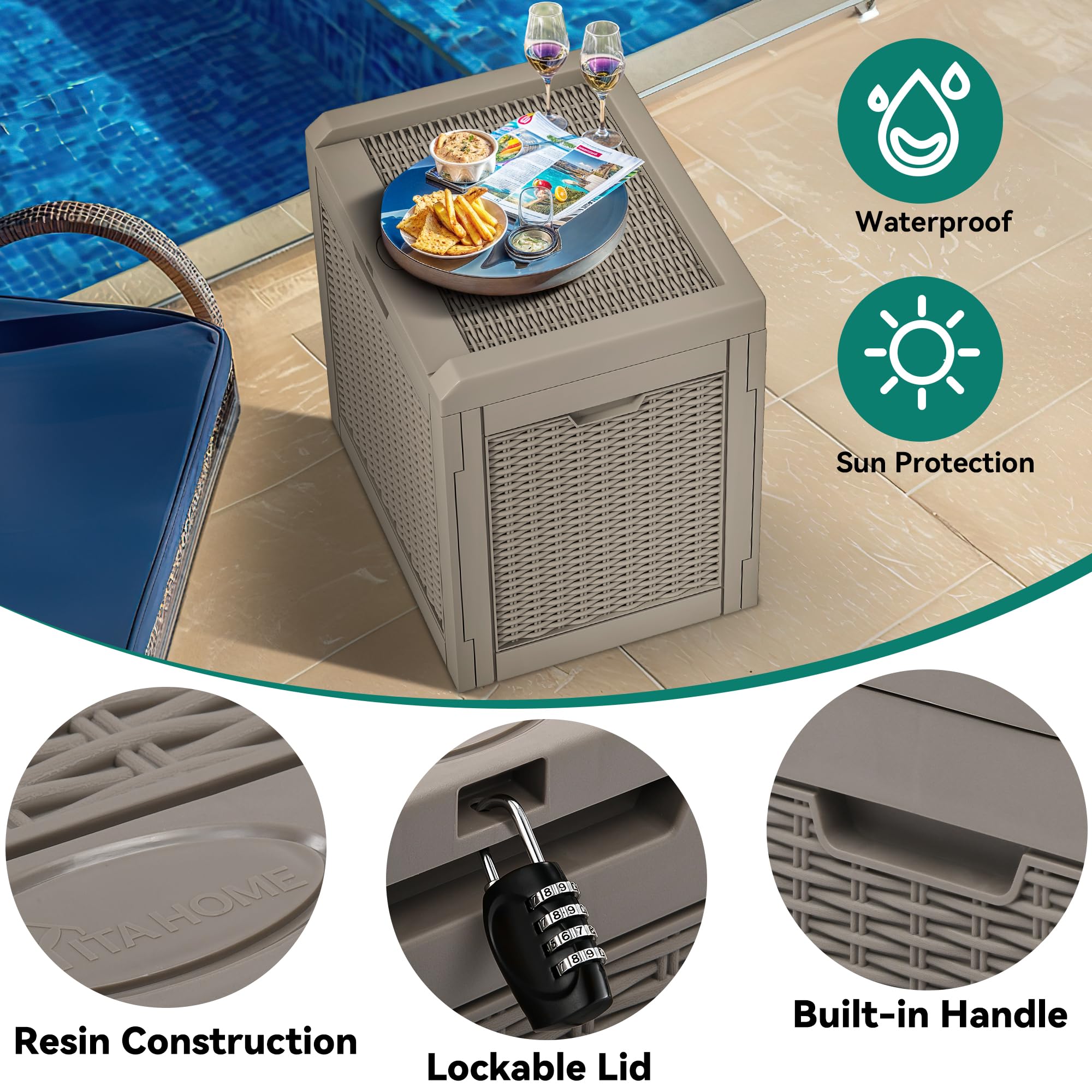 YITAHOME 260-Gallon Double-Wall Deck Box