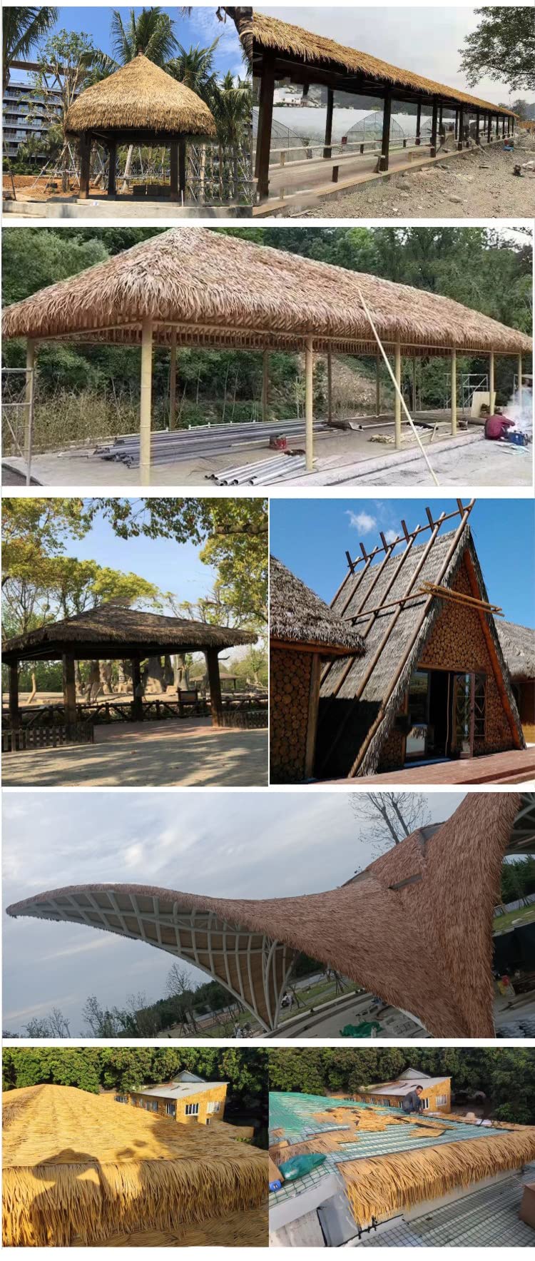 Duck Blind Grass Tiki Thatch Roof, 4pcs