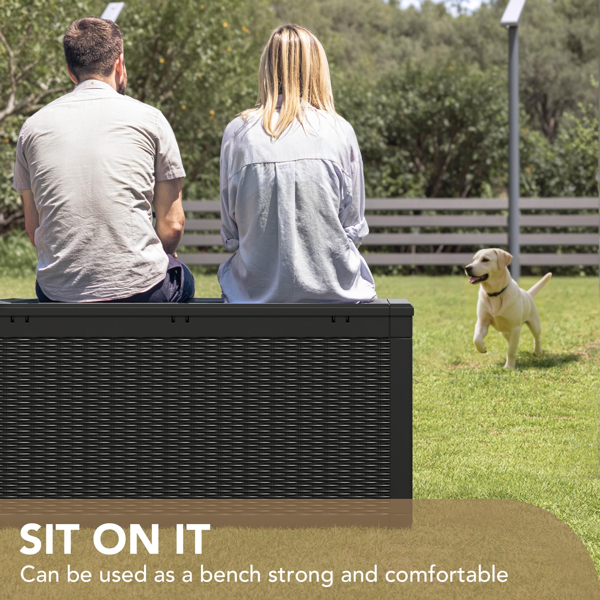 Devoko 100-Gallon Resin Deck Box