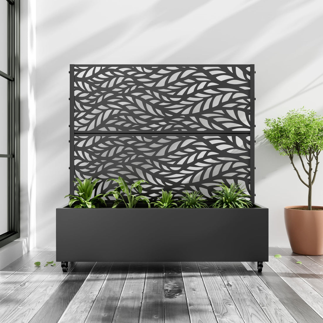 Casaphoria Metal Raised Garden Bed with Trellis