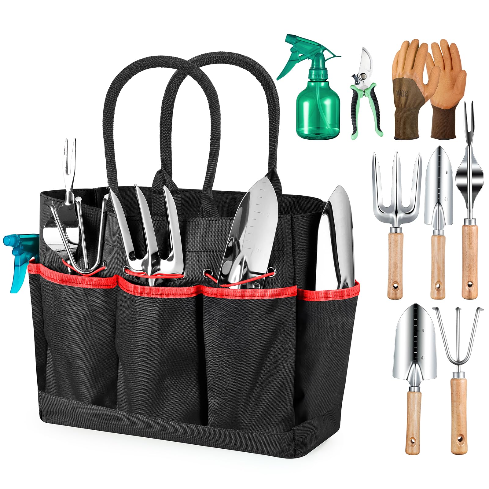 9-Piece Garden Tool Set with Bag