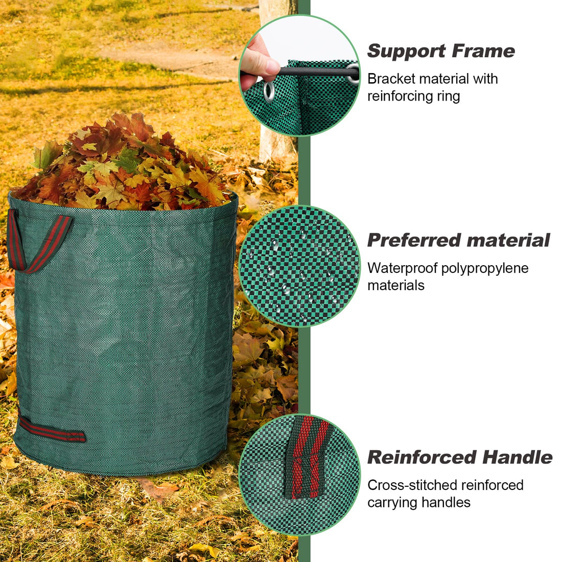 Goodefg 72G Yard Waste Bags, 3-Pack
