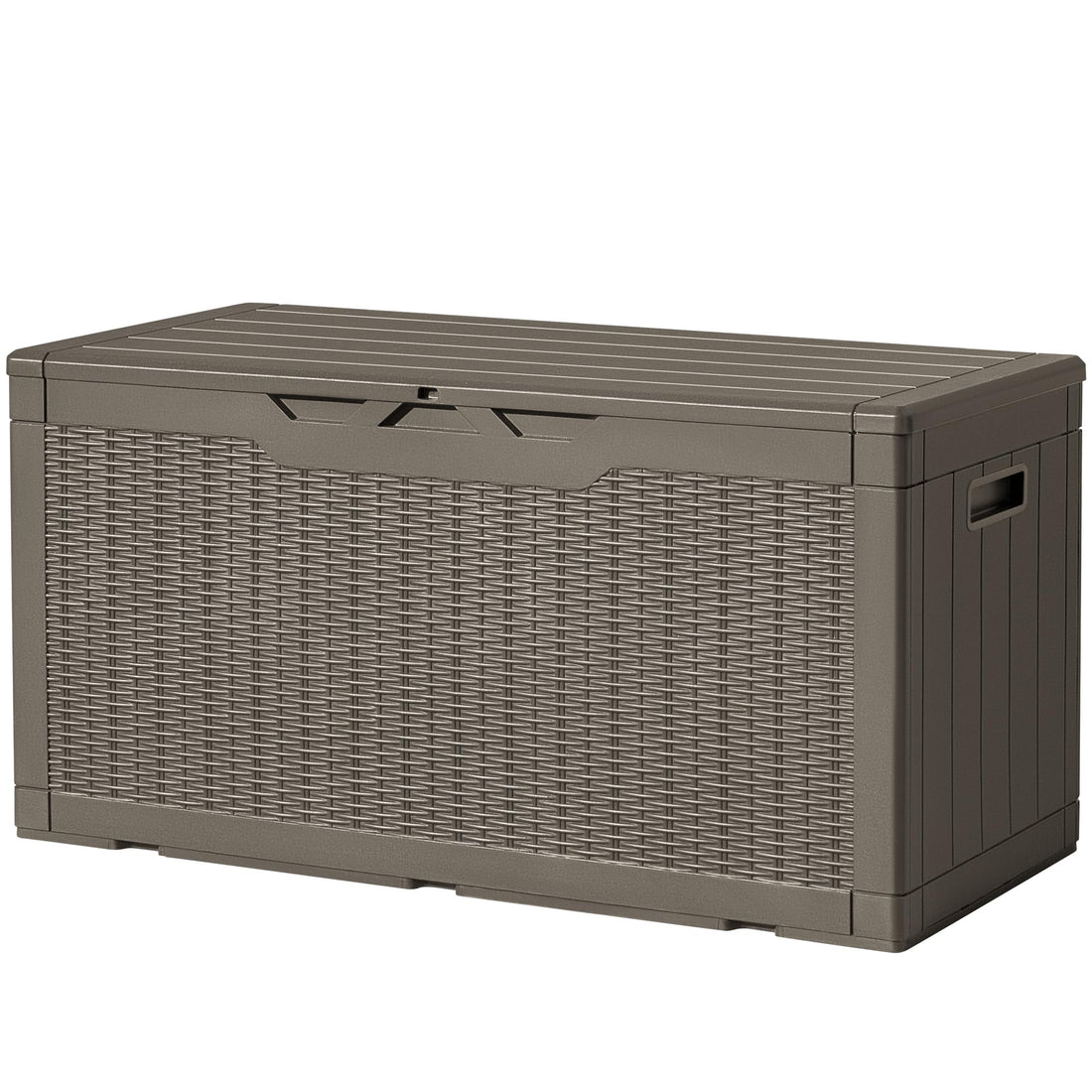 Devoko 30-Gallon Resin Deck Storage Box, Black