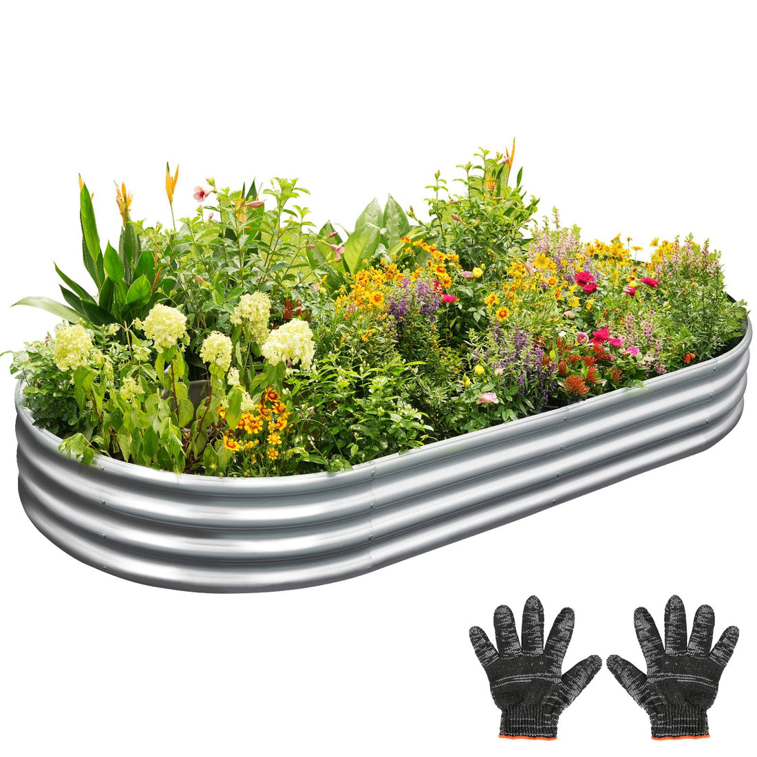 Galvanized Metal Raised Garden Bed Kit 2x2x1ft