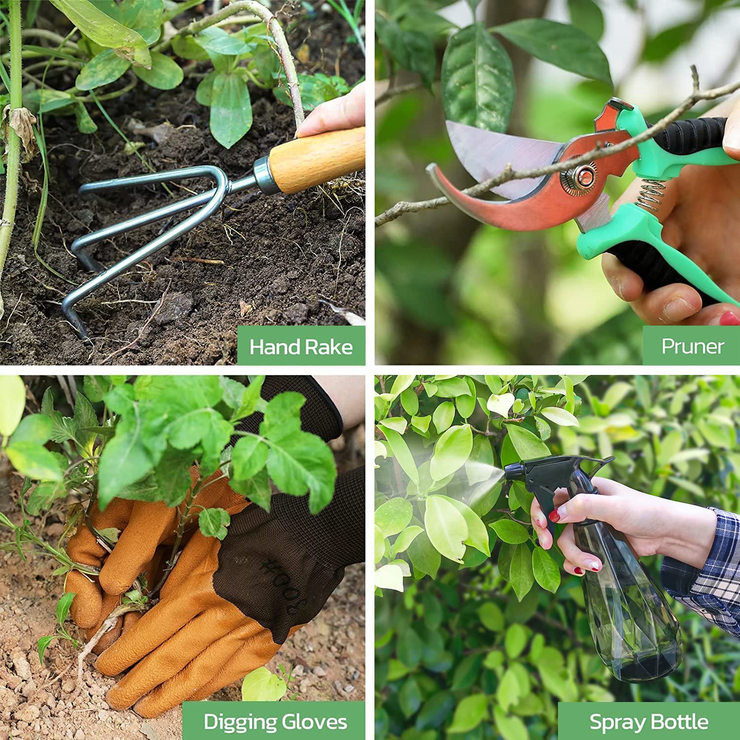 9-Piece Garden Tool Set with Bag