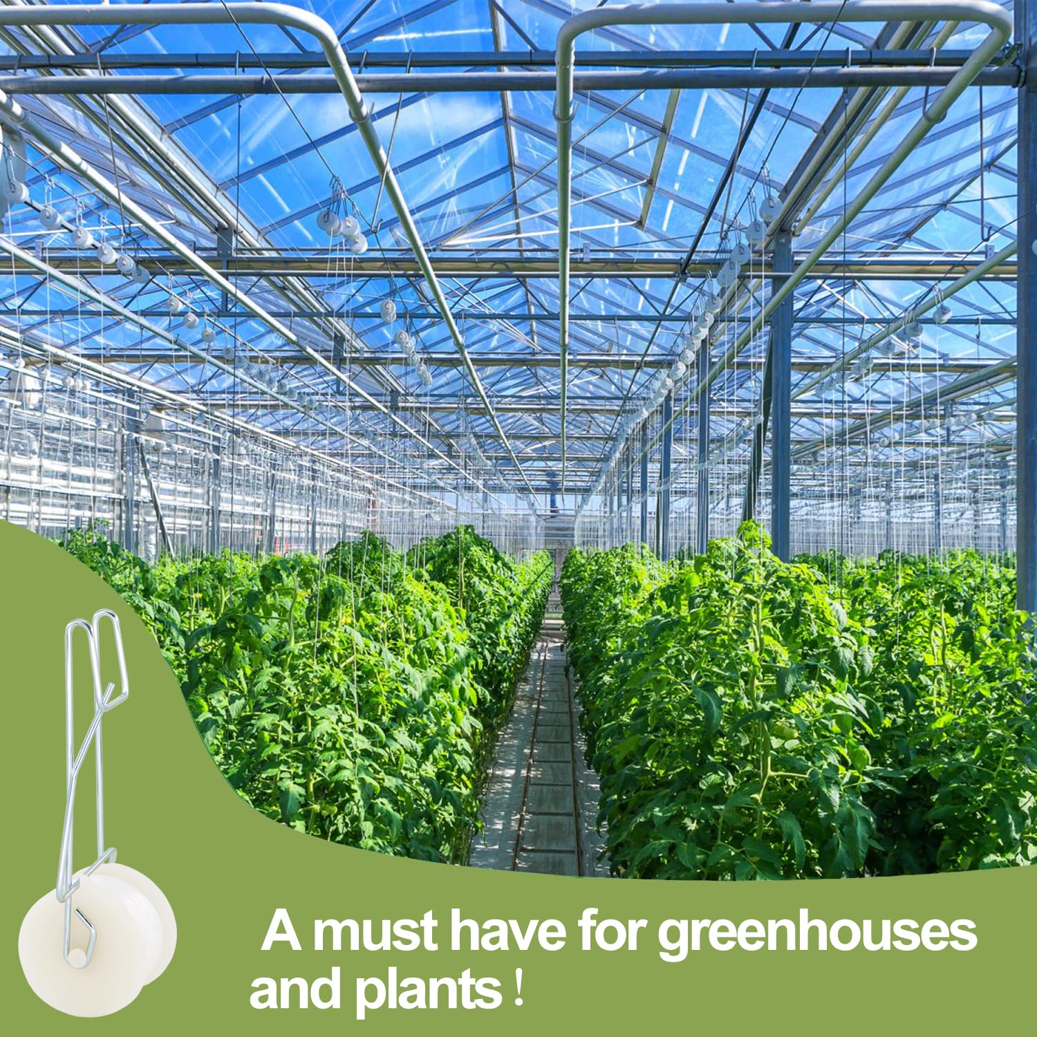 “40 Pack Tomato Roller Hooks Trellis Kit”