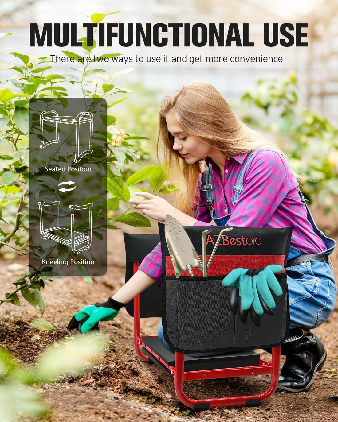 Foldable Garden Kneeler Seat