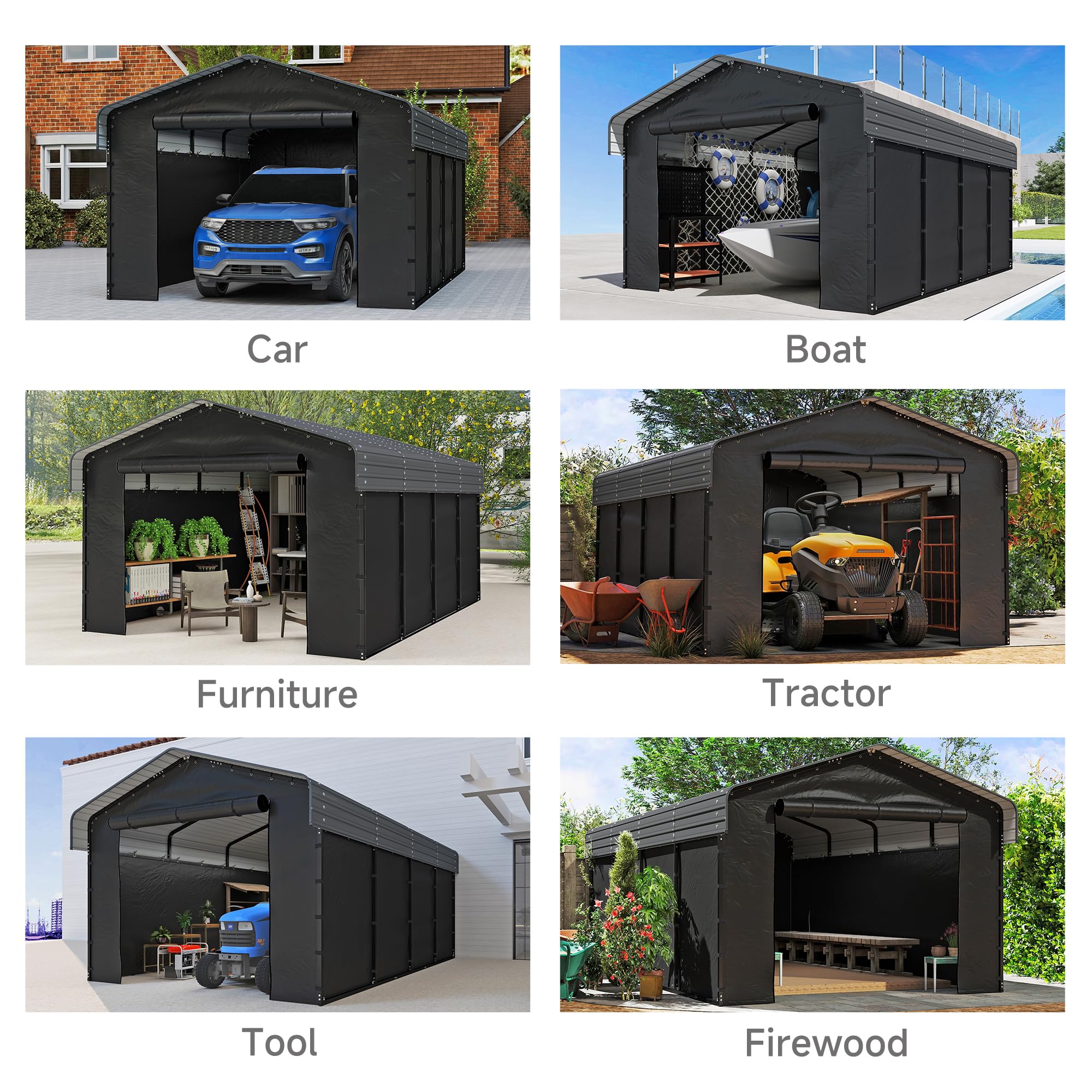 12x20 Ft Real Relax Heavy-Duty Carport