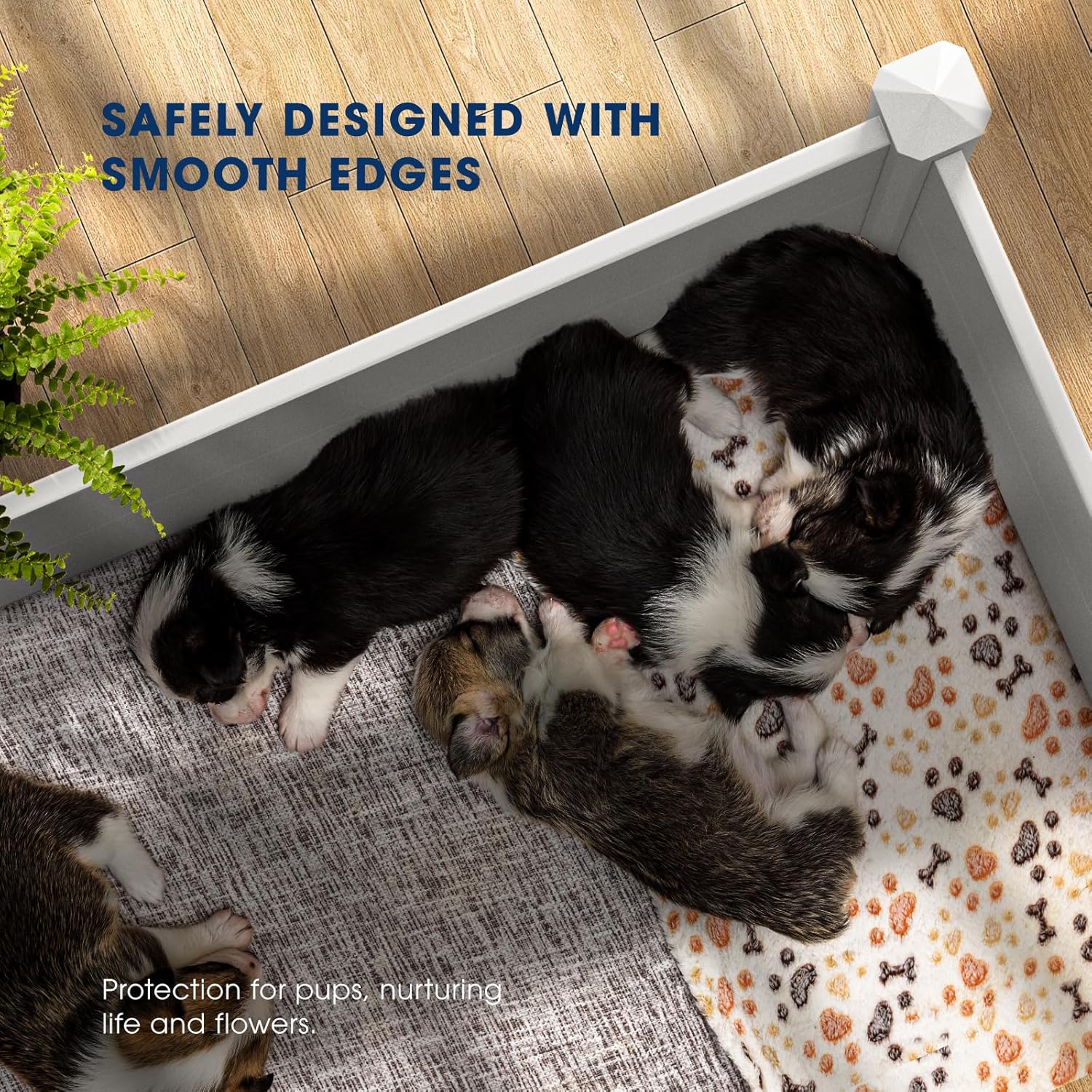 PASAMIC 4x4x1ft Vinyl Raised Garden Bed