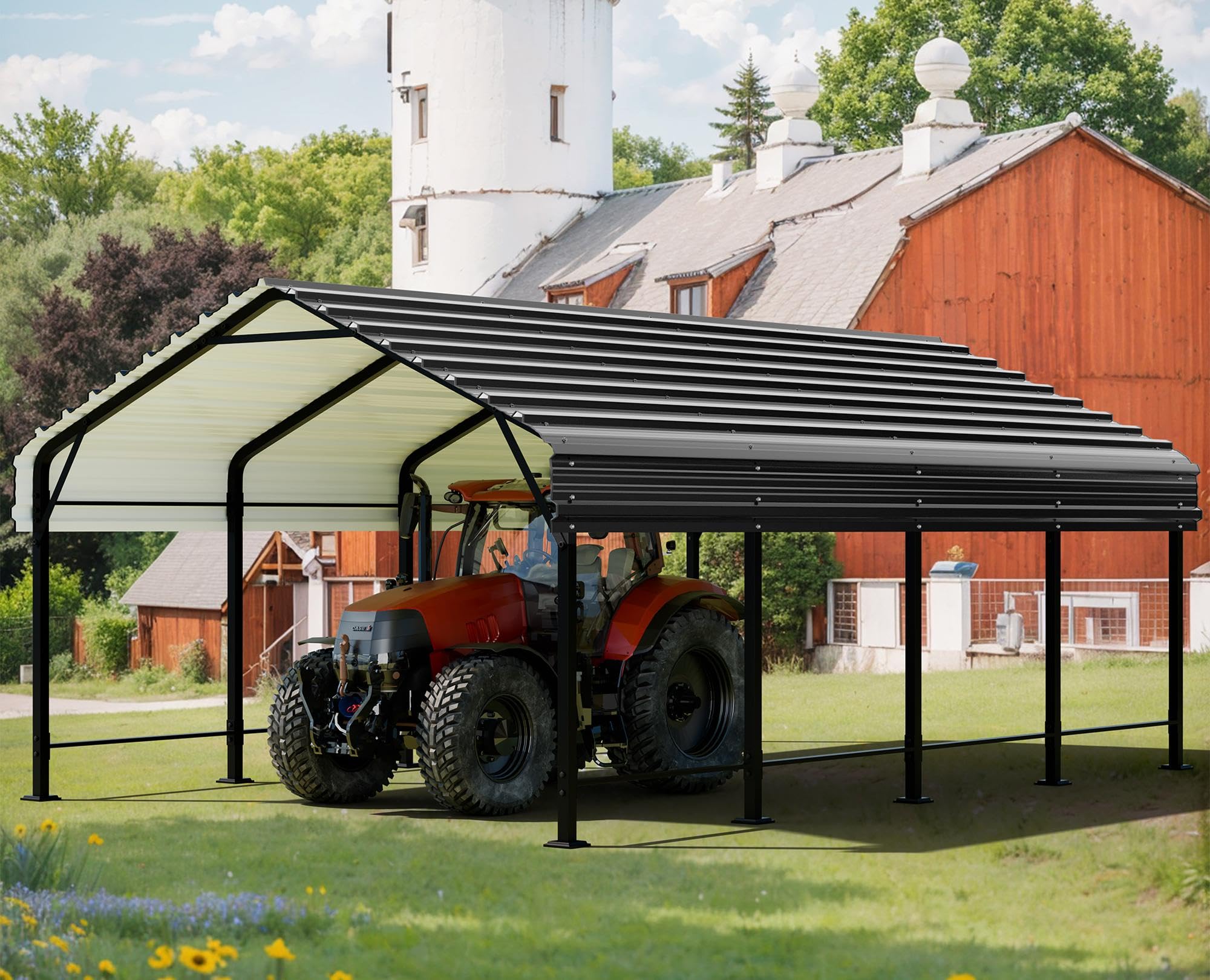 12x20 Ft Walsunny Heavy-Duty Carport