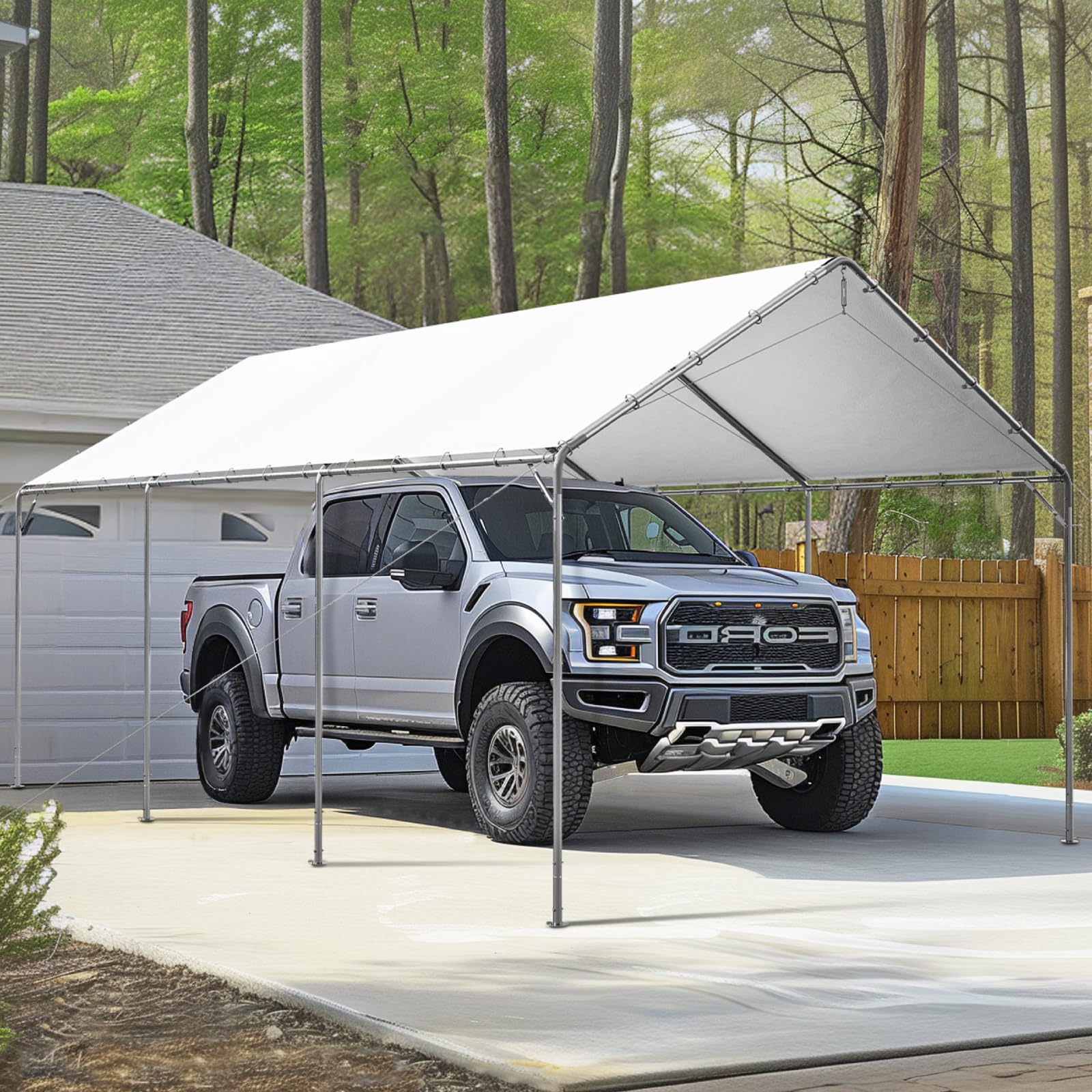 10x20 Ft Sophia & William Heavy-Duty Carport