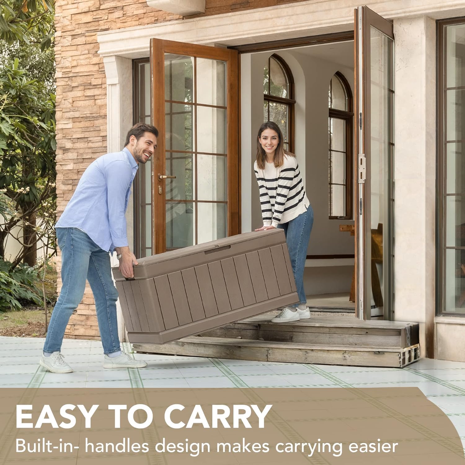 Devoko 100-Gallon Resin Deck Box