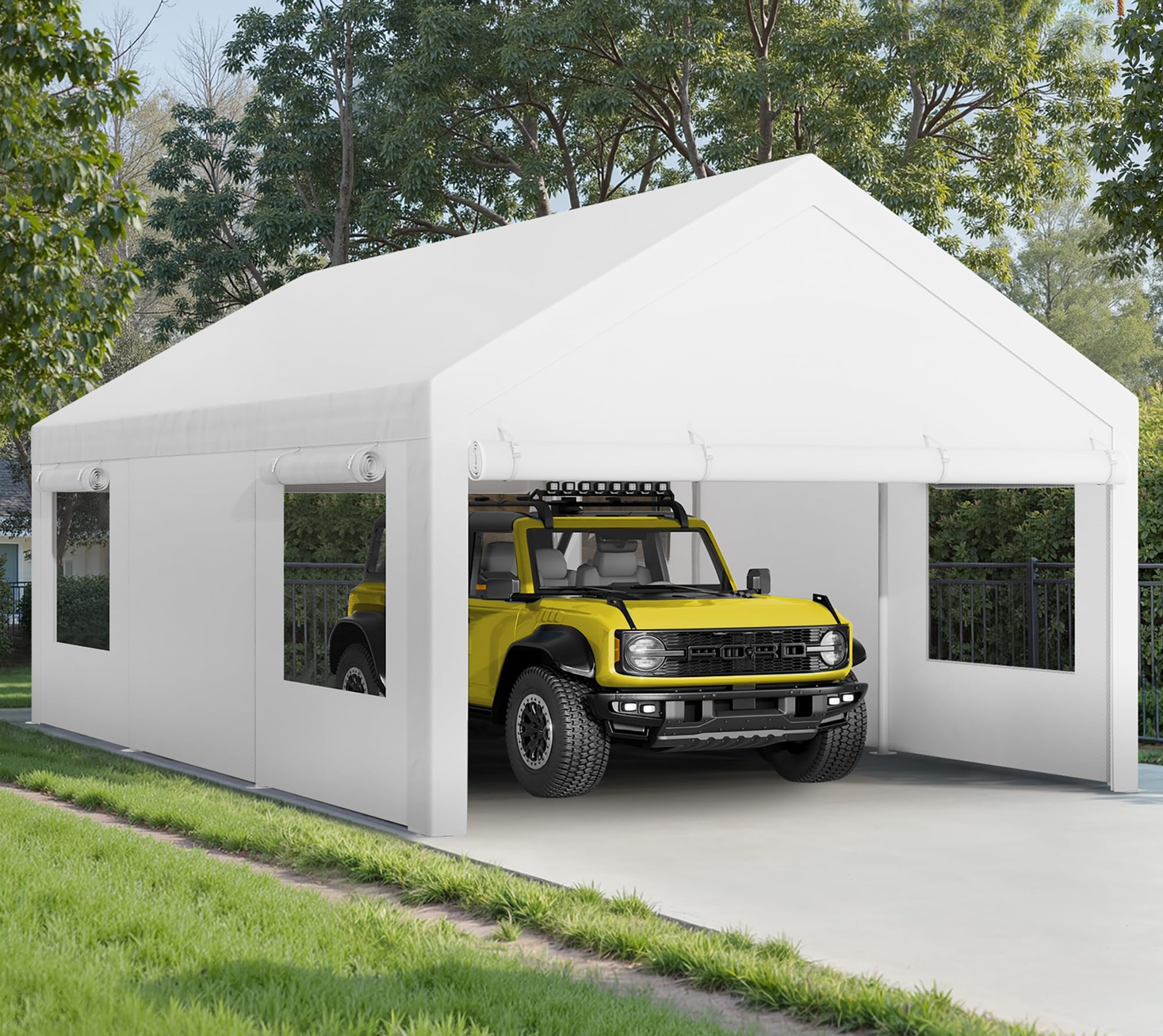 12x20 Ft Walsunny Heavy-Duty Carport