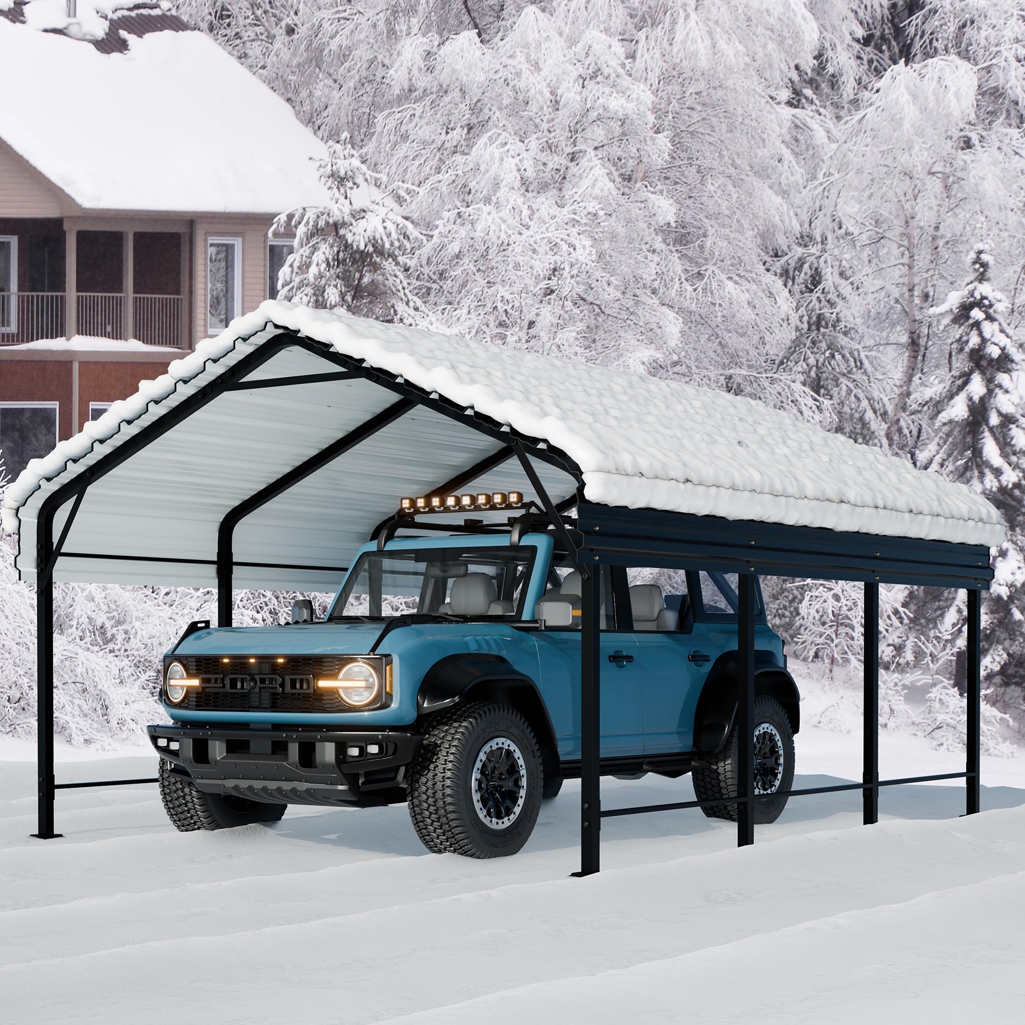 12x20 Ft Walsunny Heavy-Duty Carport