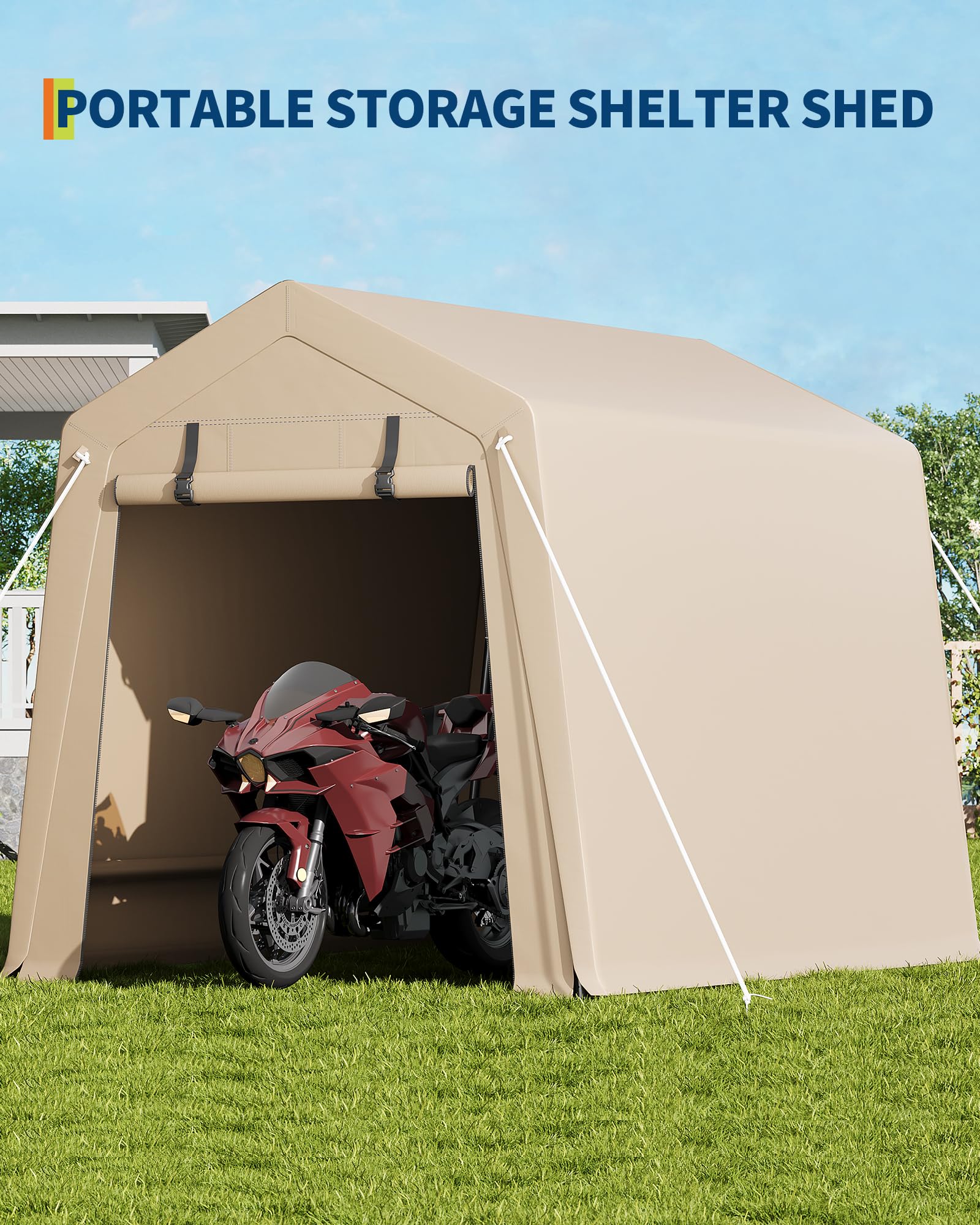 6x8 Ft Heavy-Duty Carport Tent