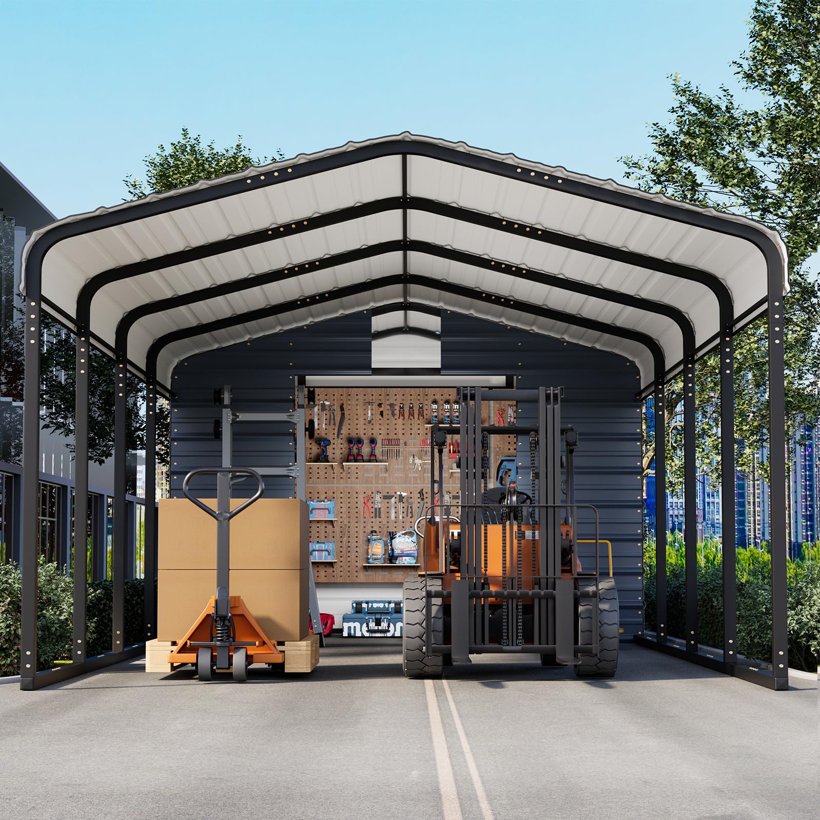 EROMMY 20x30 Ft Heavy-Duty Metal Carport