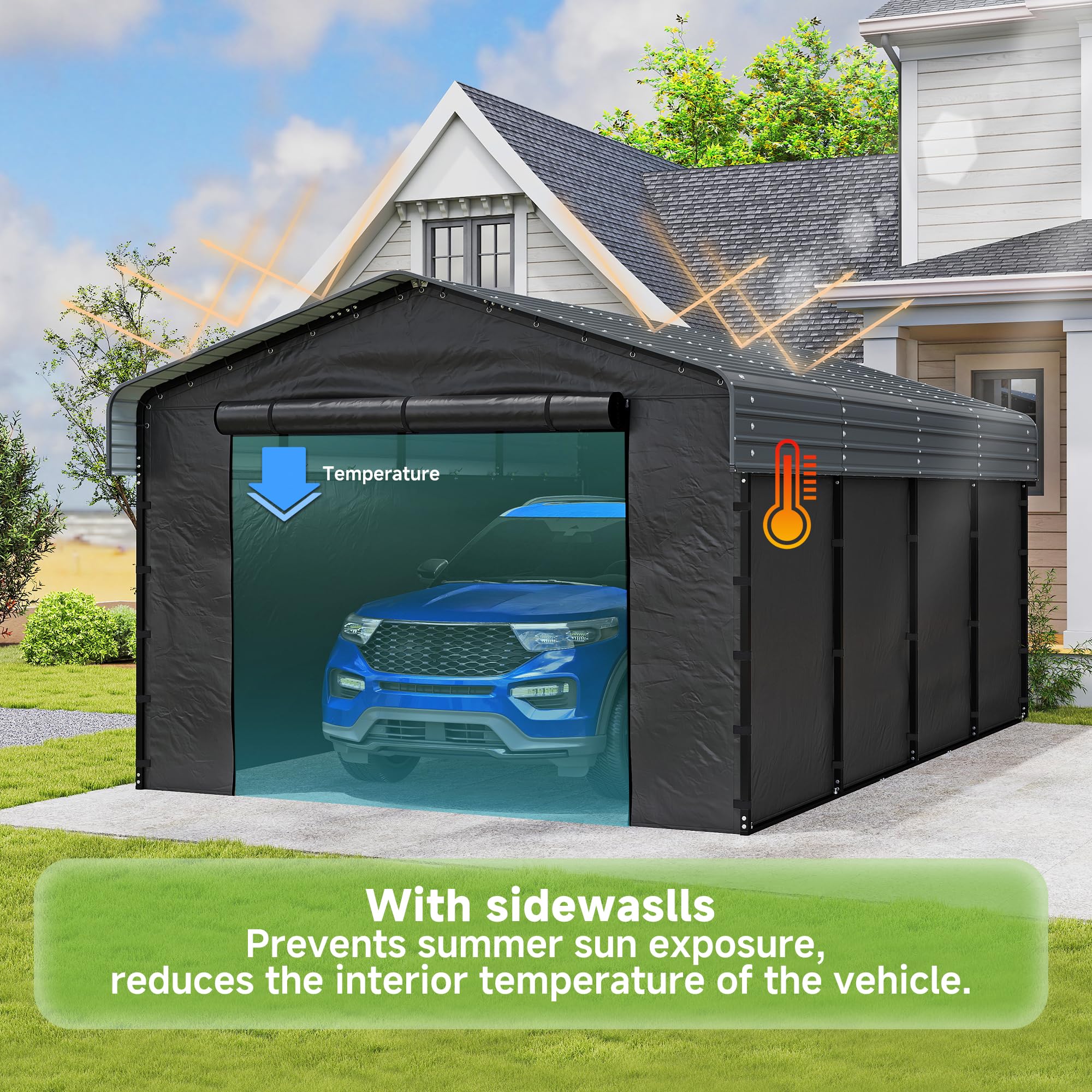 12x20 Ft Real Relax Heavy-Duty Carport