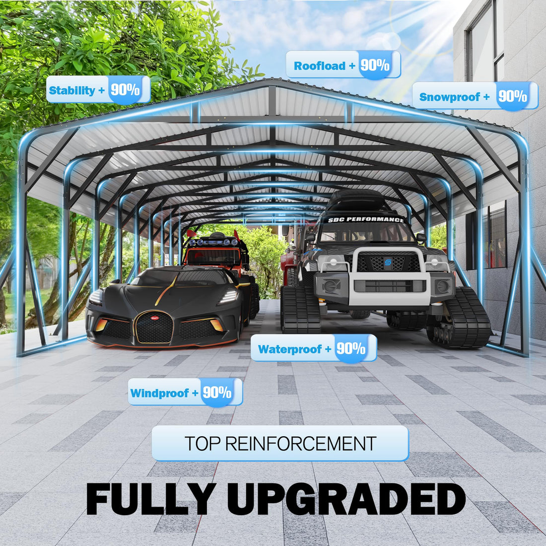 20x30 Ft Heavy-Duty Metal Carport
