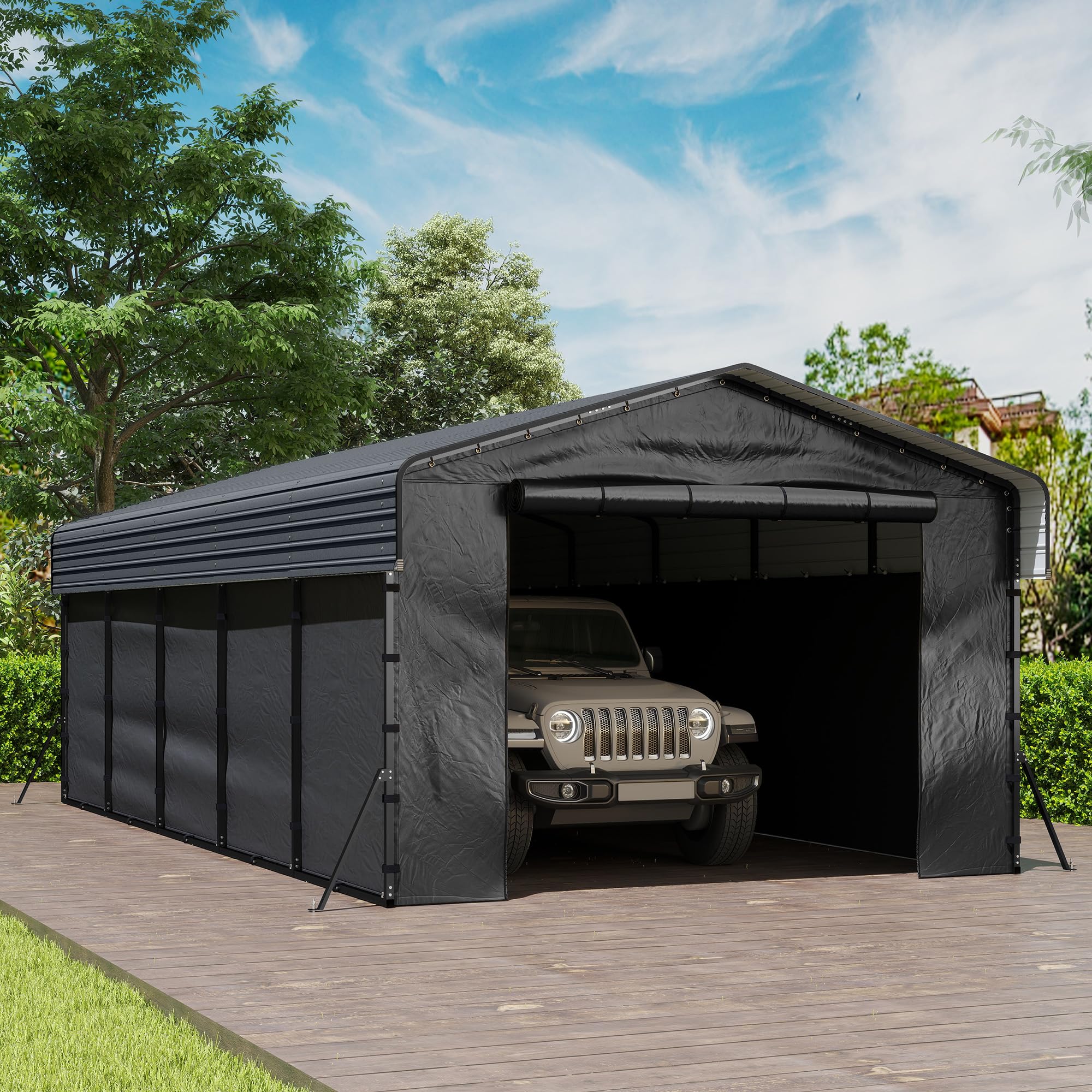 12x20 Ft Real Relax Heavy-Duty Carport