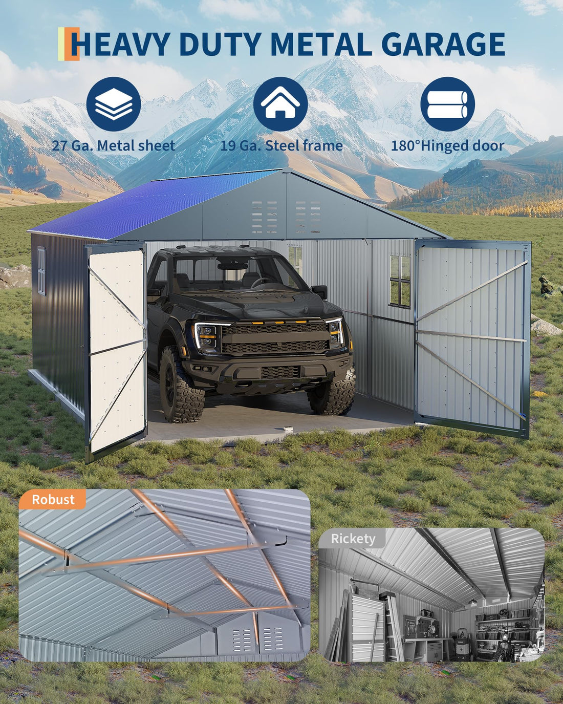 11x20x9 Ft Vertical Roof Metal Carport