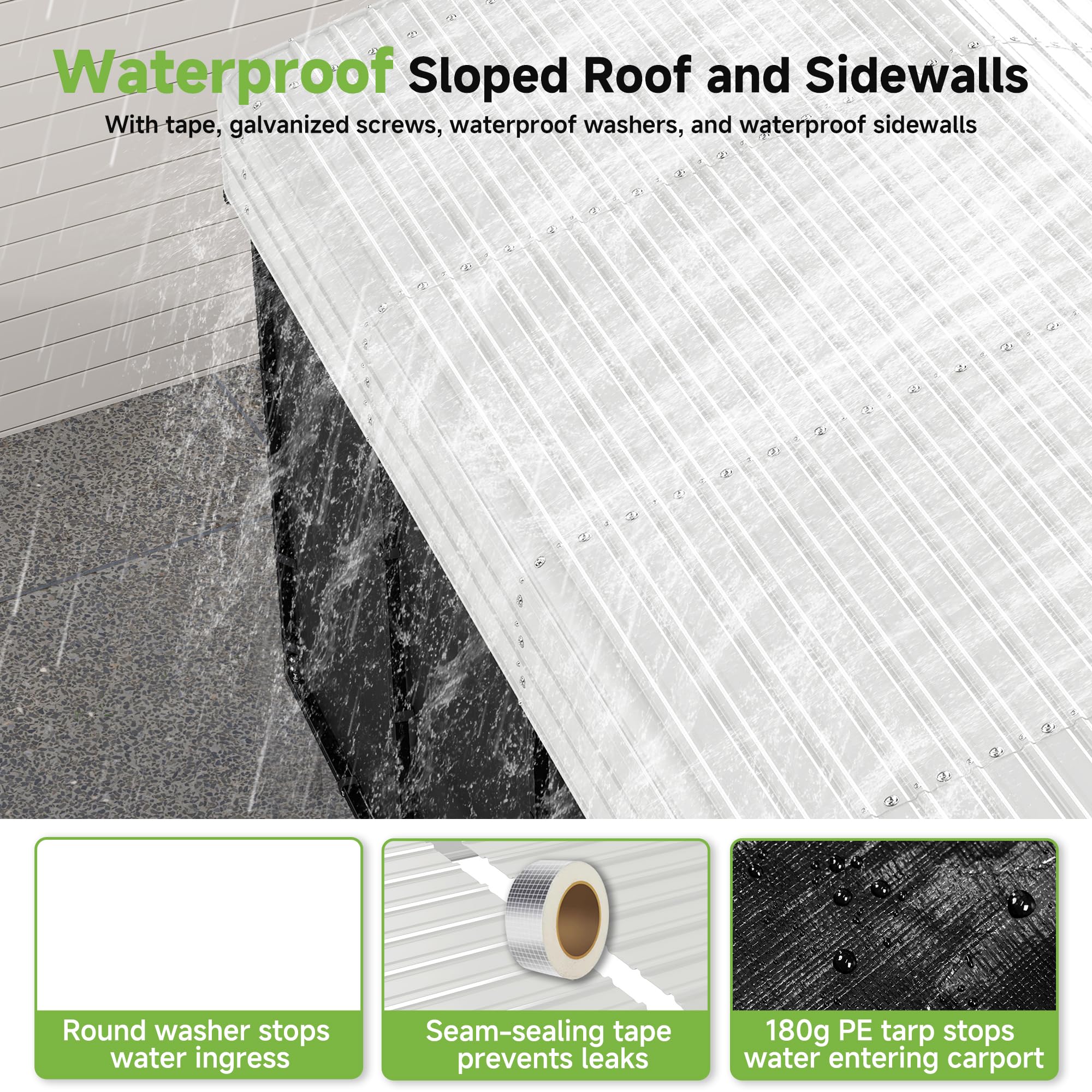 12x20 Ft Real Relax Heavy-Duty Carport