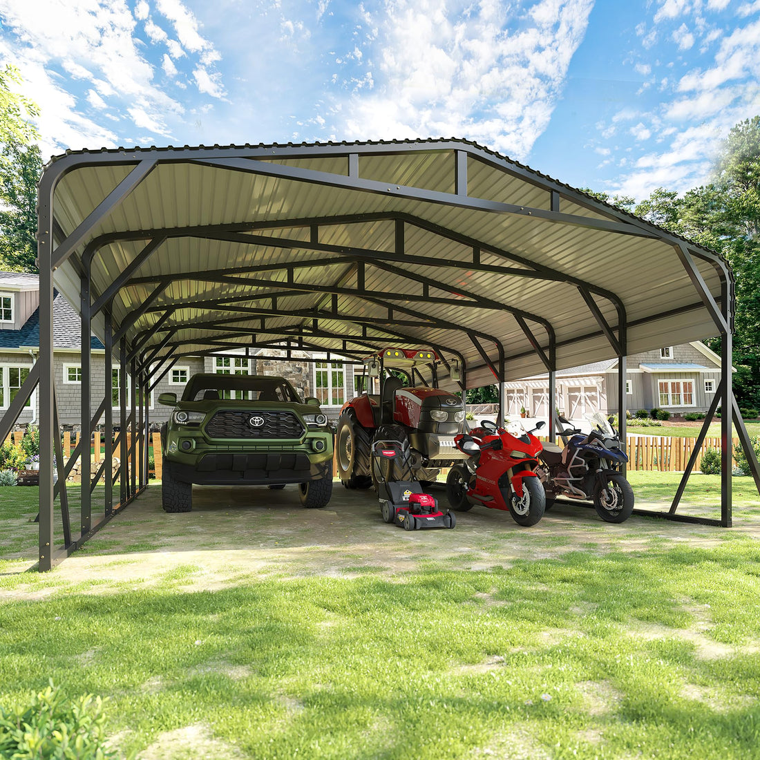 20x30 Ft Heavy-Duty Metal Carport