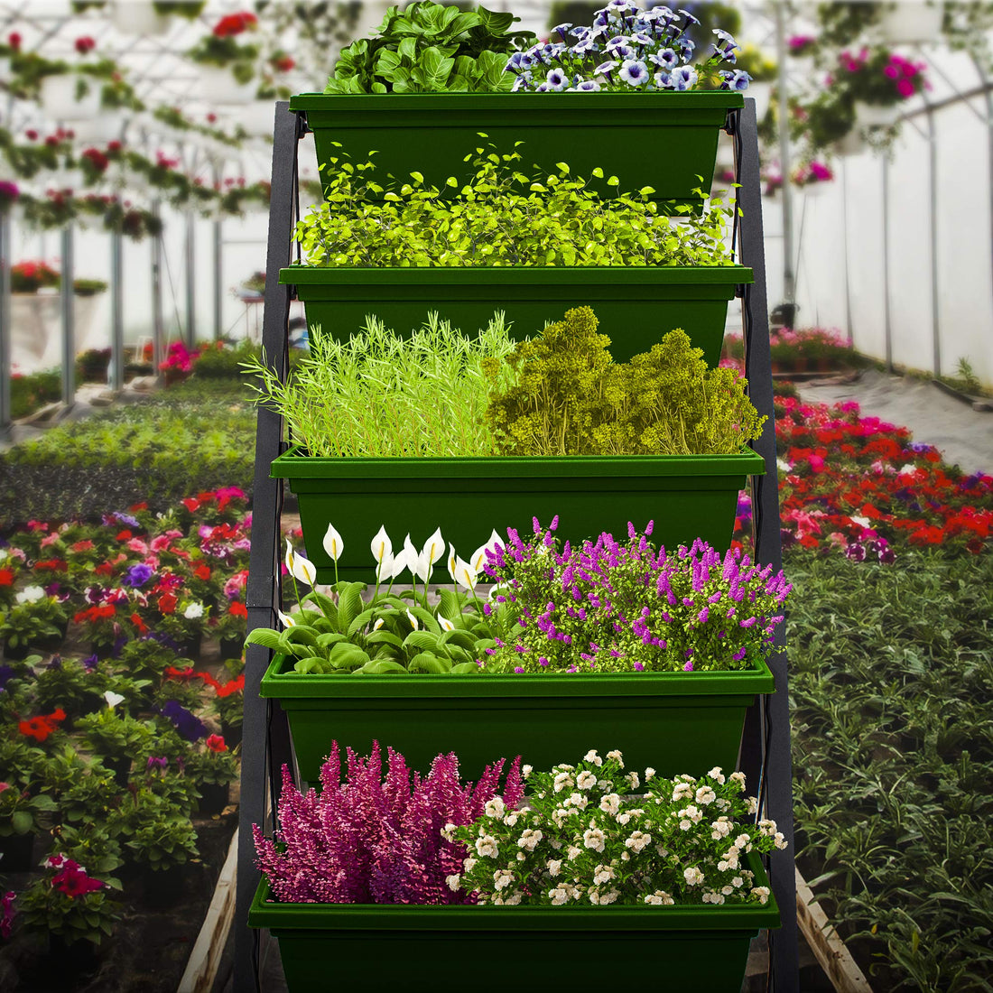 4Ft 5-Tier Vertical Raised Garden Bed Planter Box