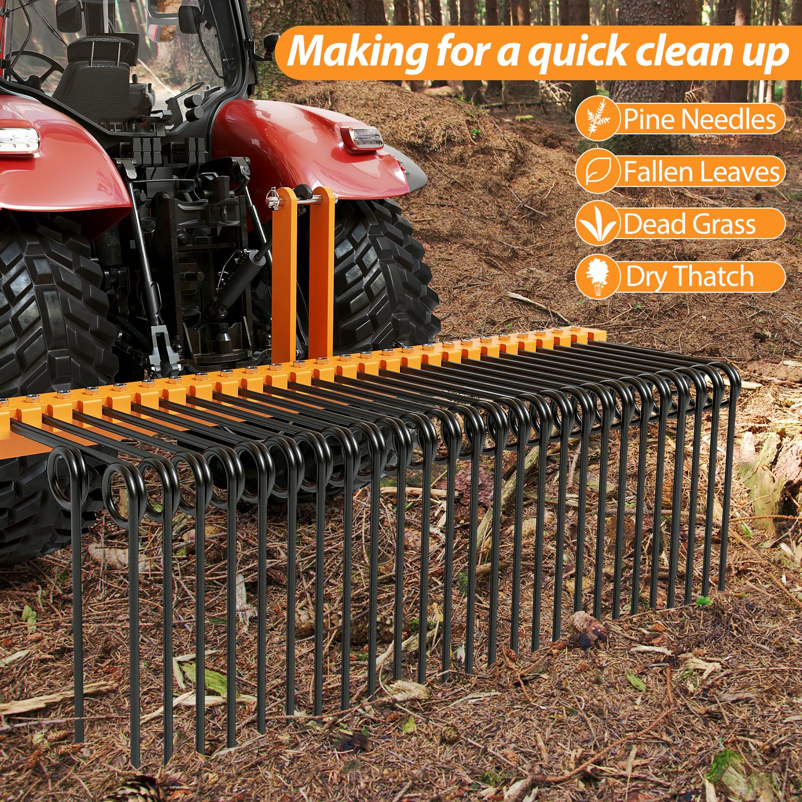 60" 3-Point Tractor Rake