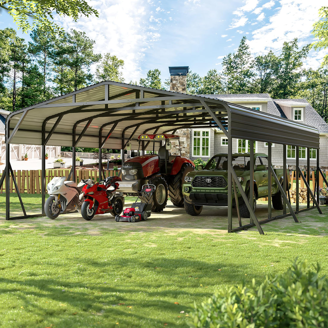 20x30 Ft Heavy-Duty Metal Carport