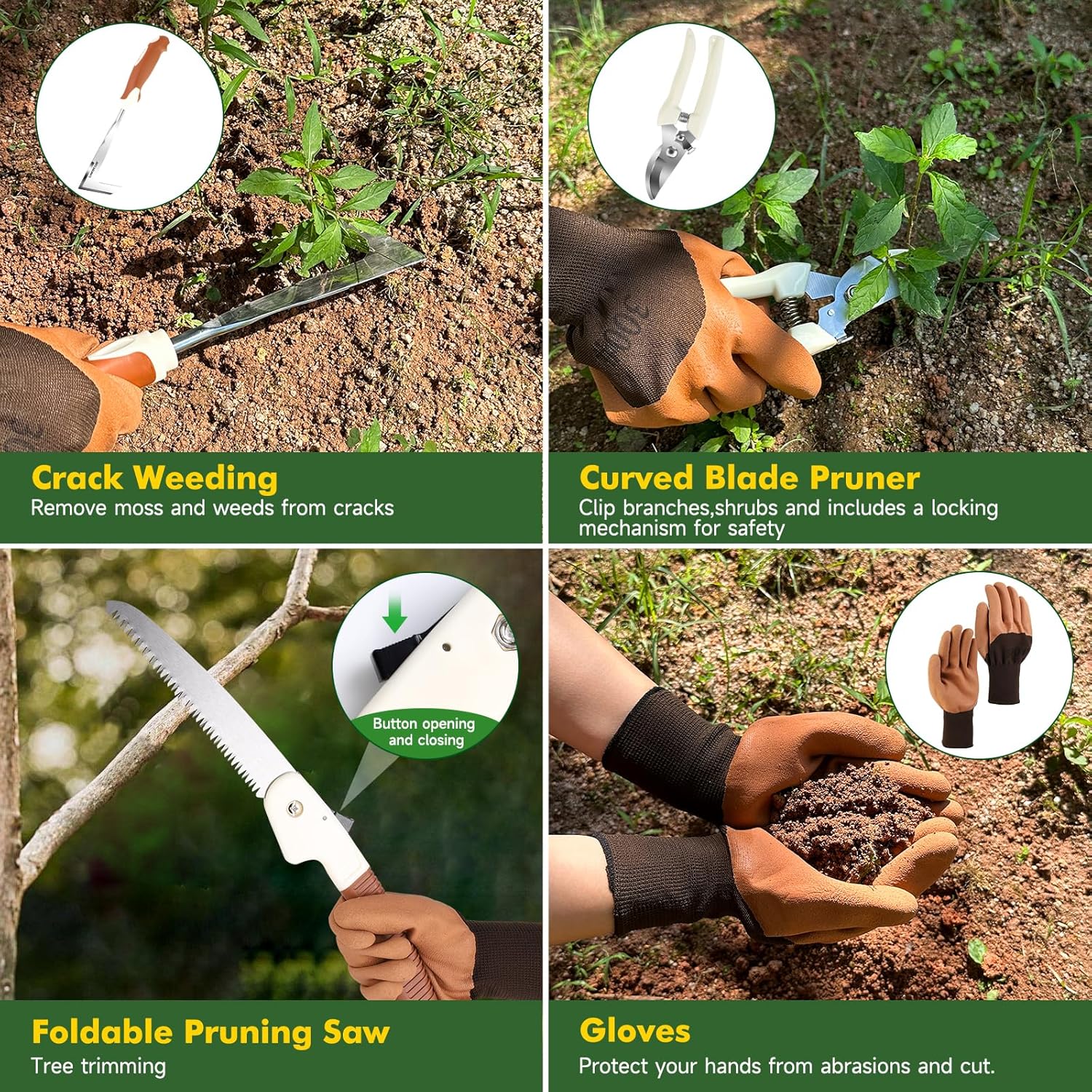 MelonArt 10-Piece Garden Tool Set