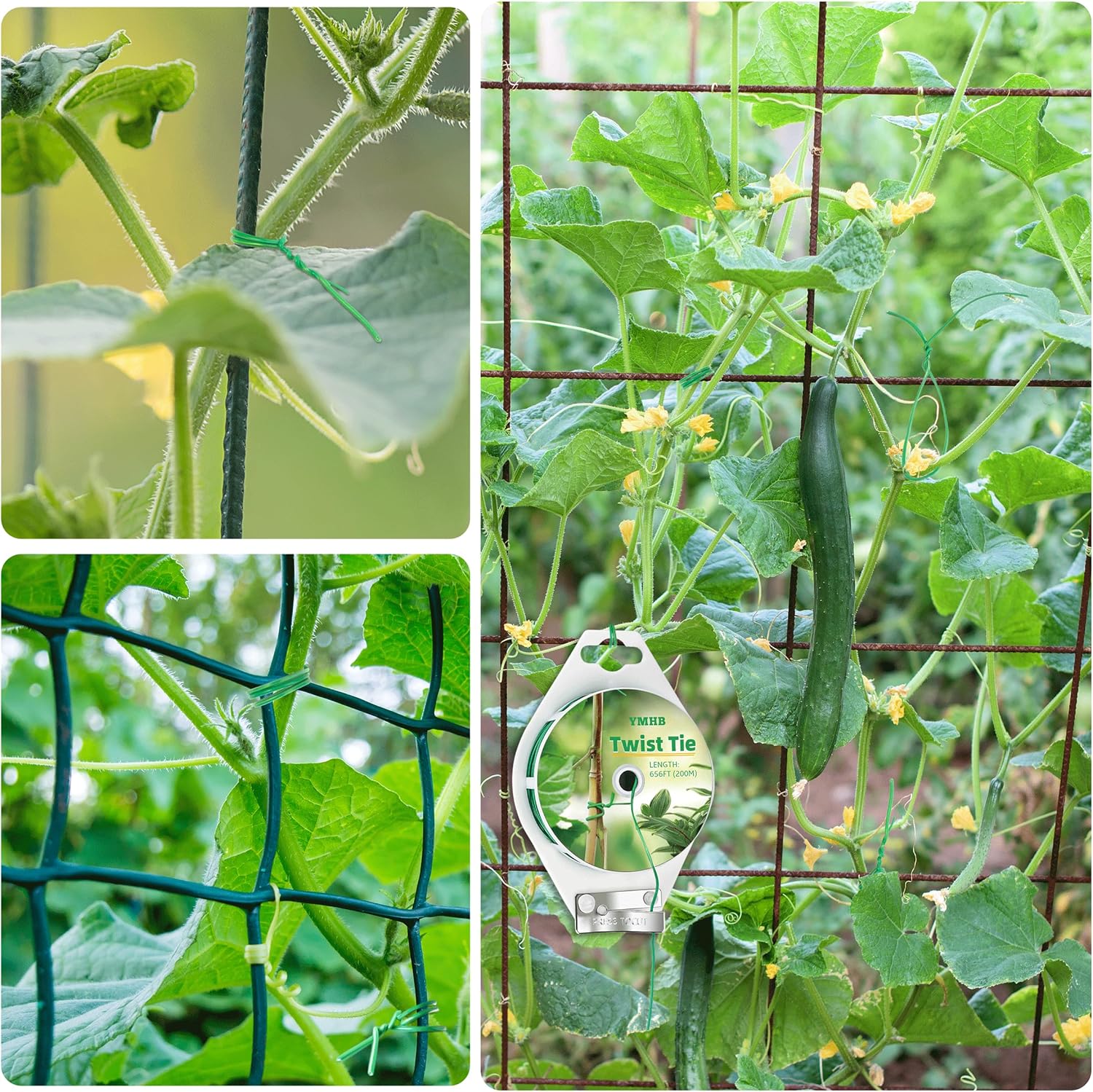 "Green Garden Twist Ties 656ft with Cutter"